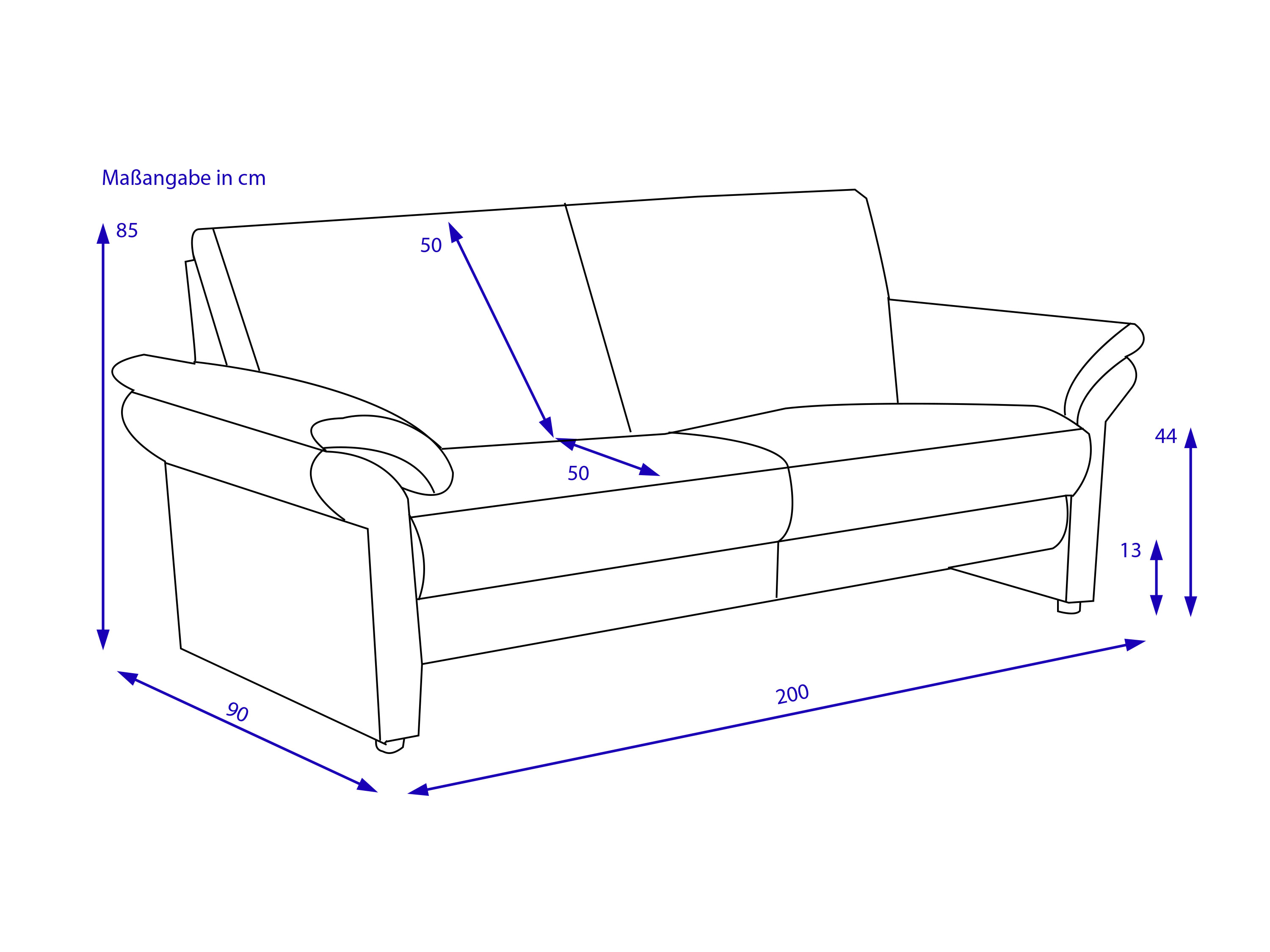 Sofa Rolf Weber 3 Sitzer SAALSTADT