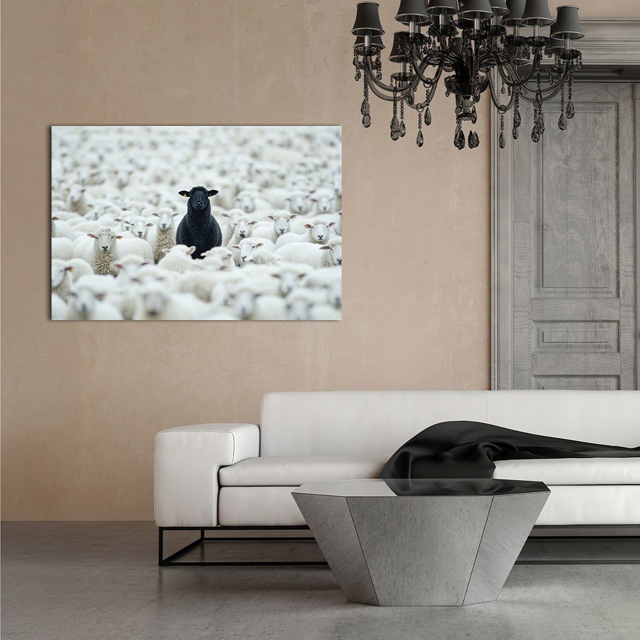Acrylglasbild BLACK SHEEP