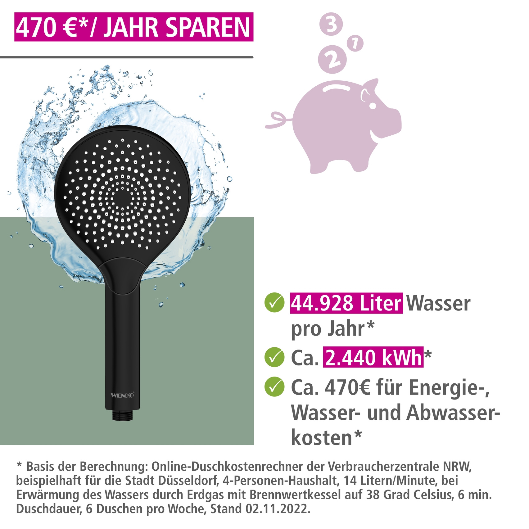Duschkopf WATERSAVING
