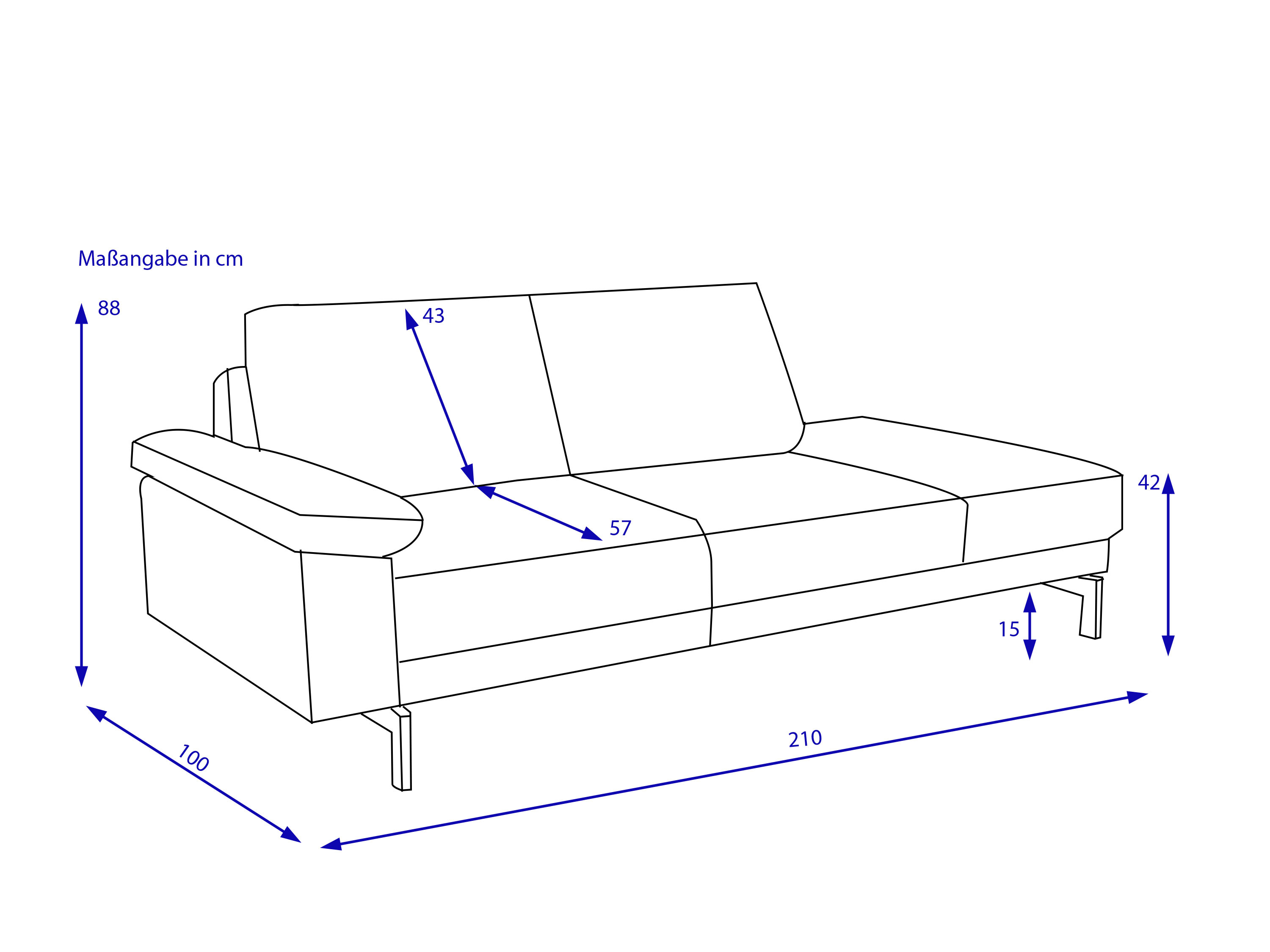 Sofabank CREATION by Rolf Benz 450