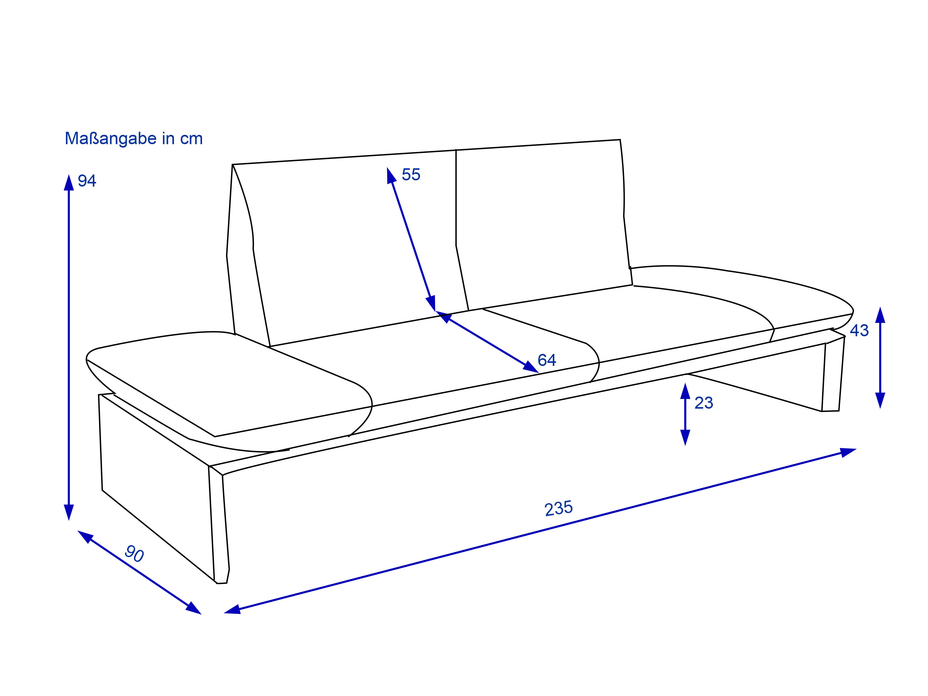 Sofa 2,5 Sitzer KOINOR HARRIET