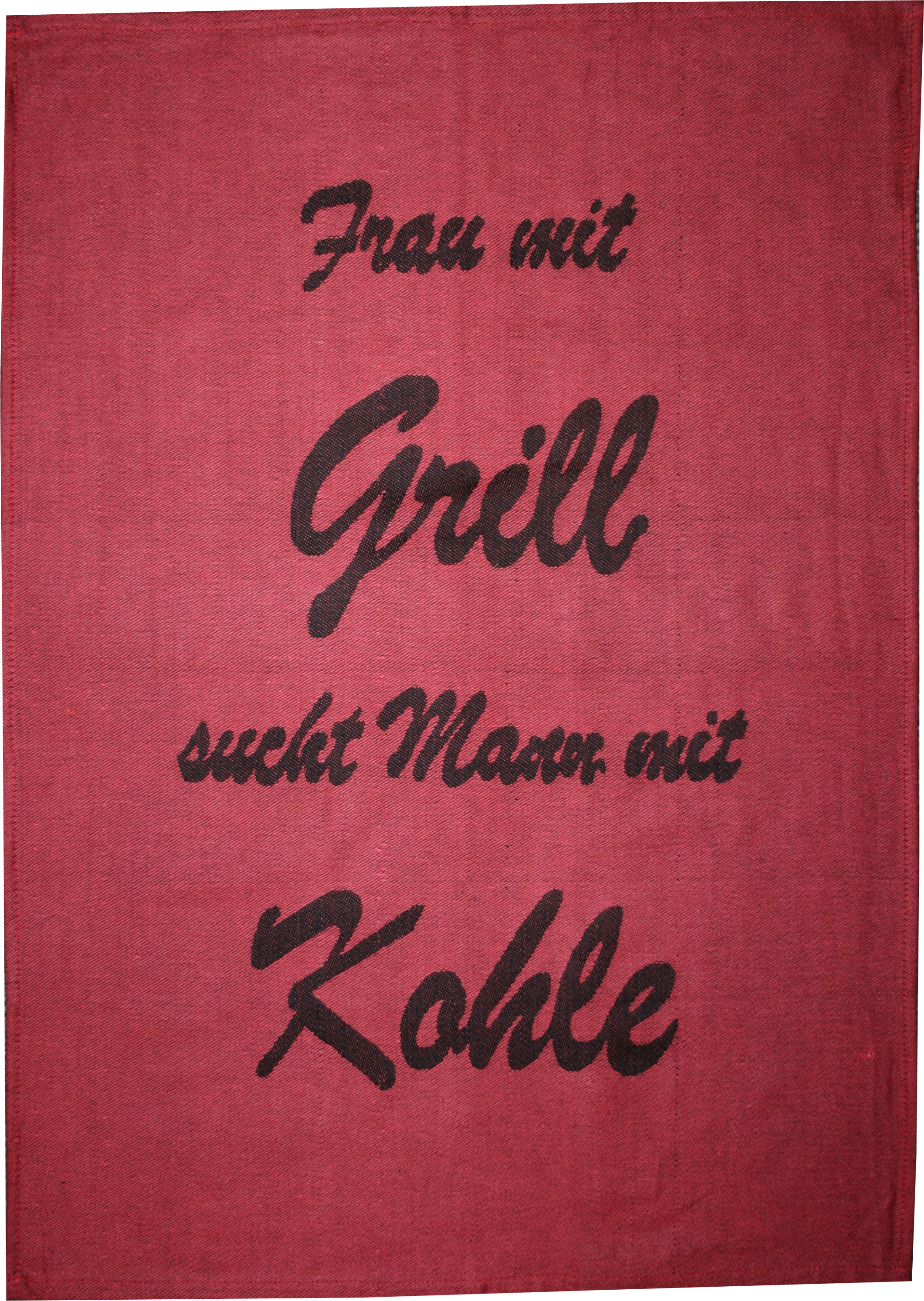 Geschirrtuch FRAU MIT GRILL