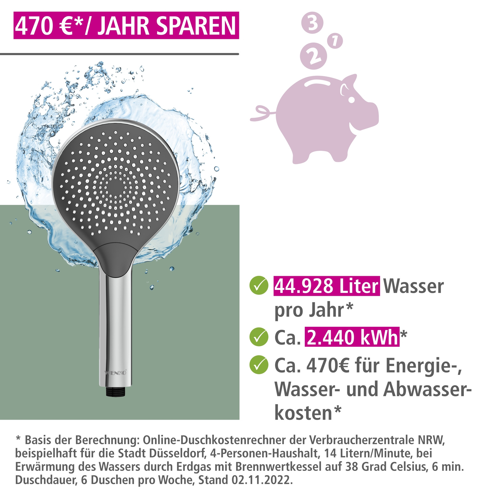 Duschkopf WATERSAVING