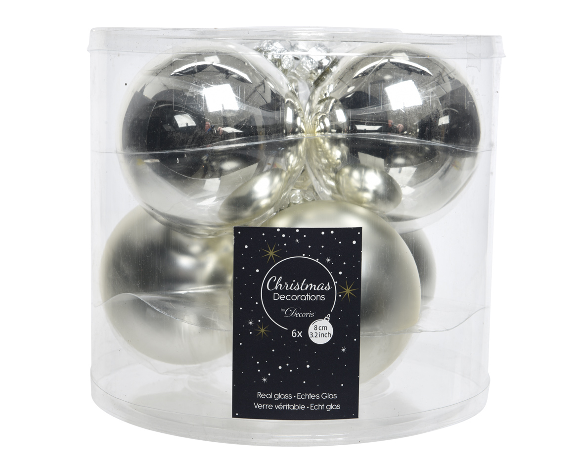 Weihnachtskugel-Box SILBER