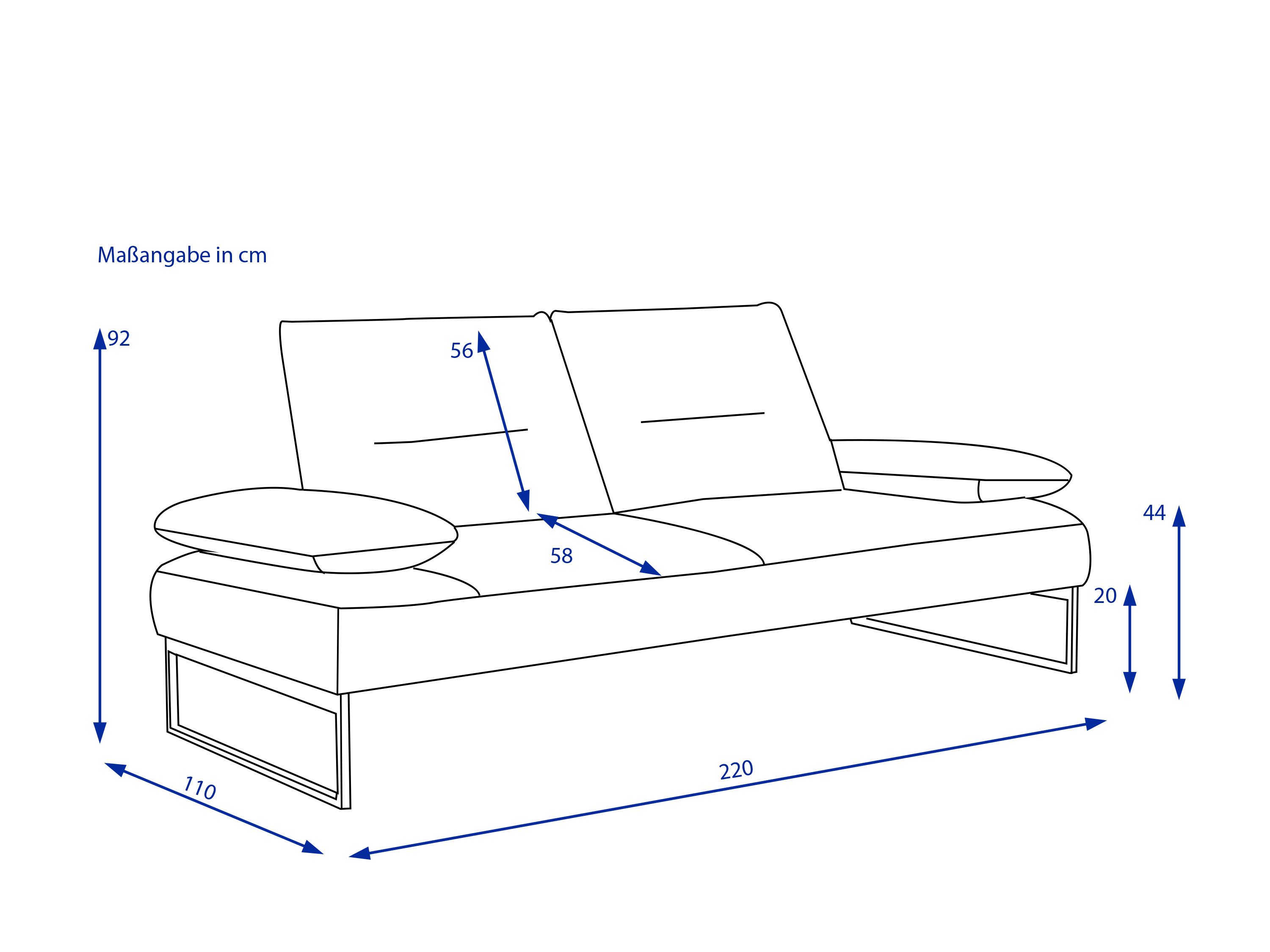 Sofa 2,5 Sitzer himolla 9360