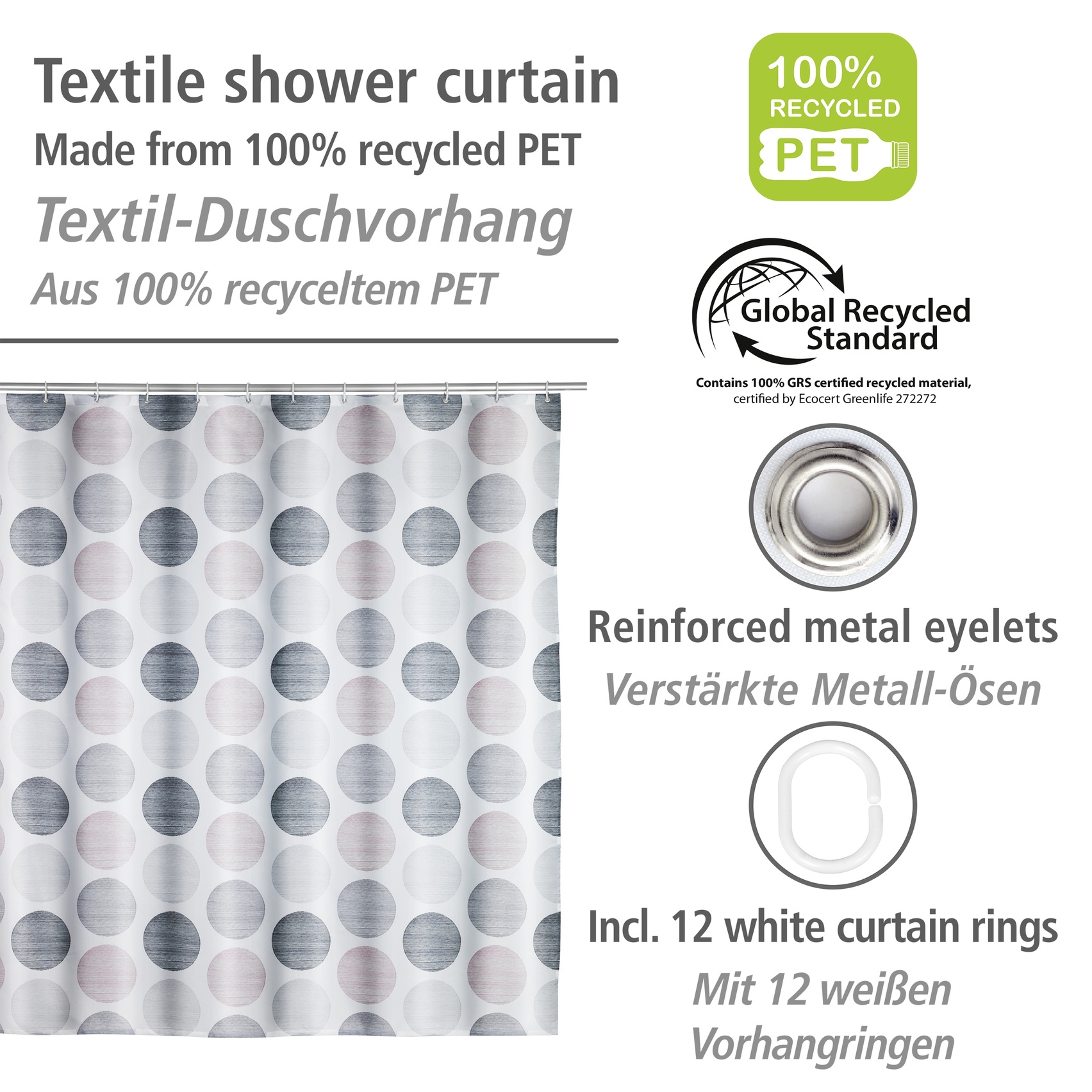 Duschvorhang PASTELL DOTS