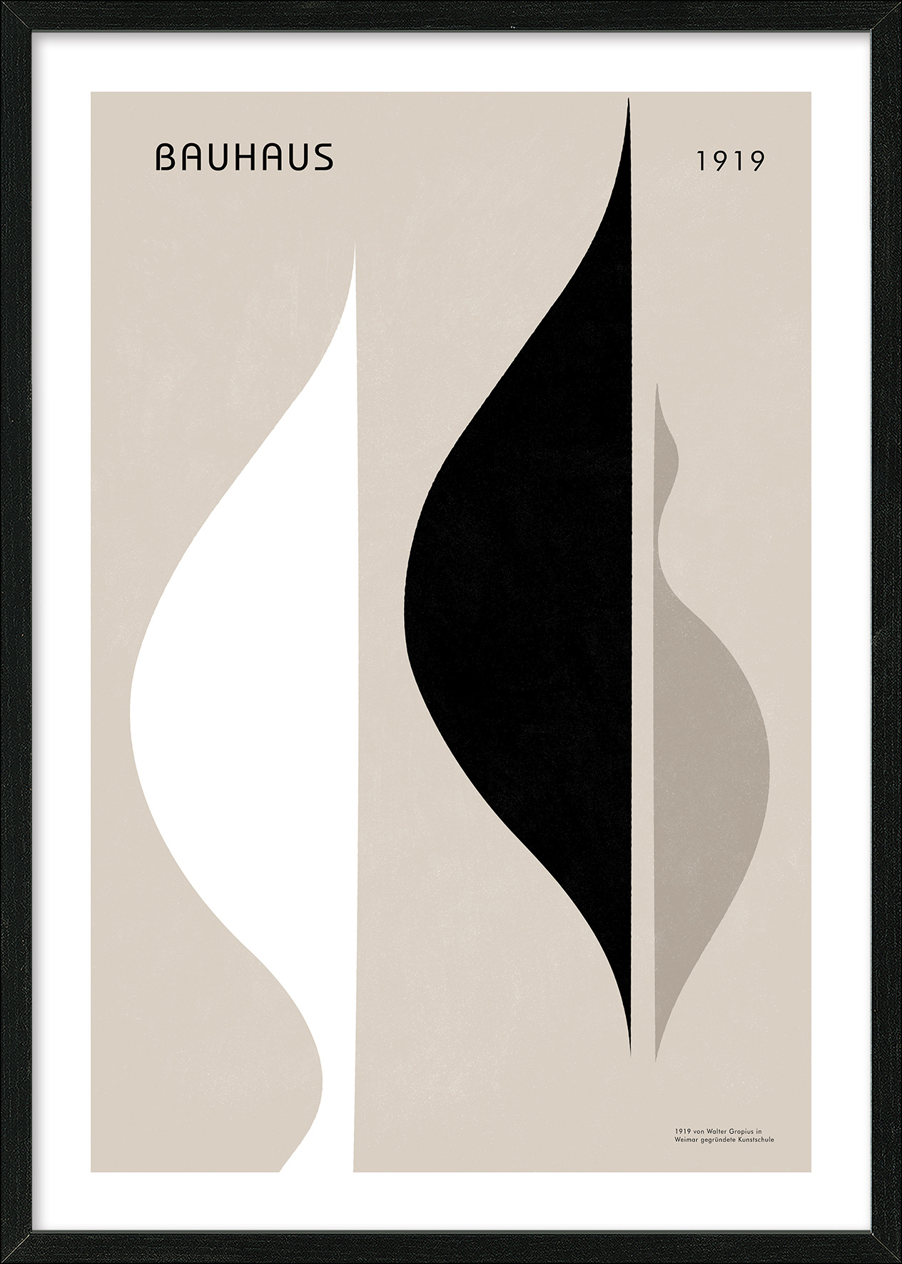 Gerahmtes Bild BAUHAUS 1919
