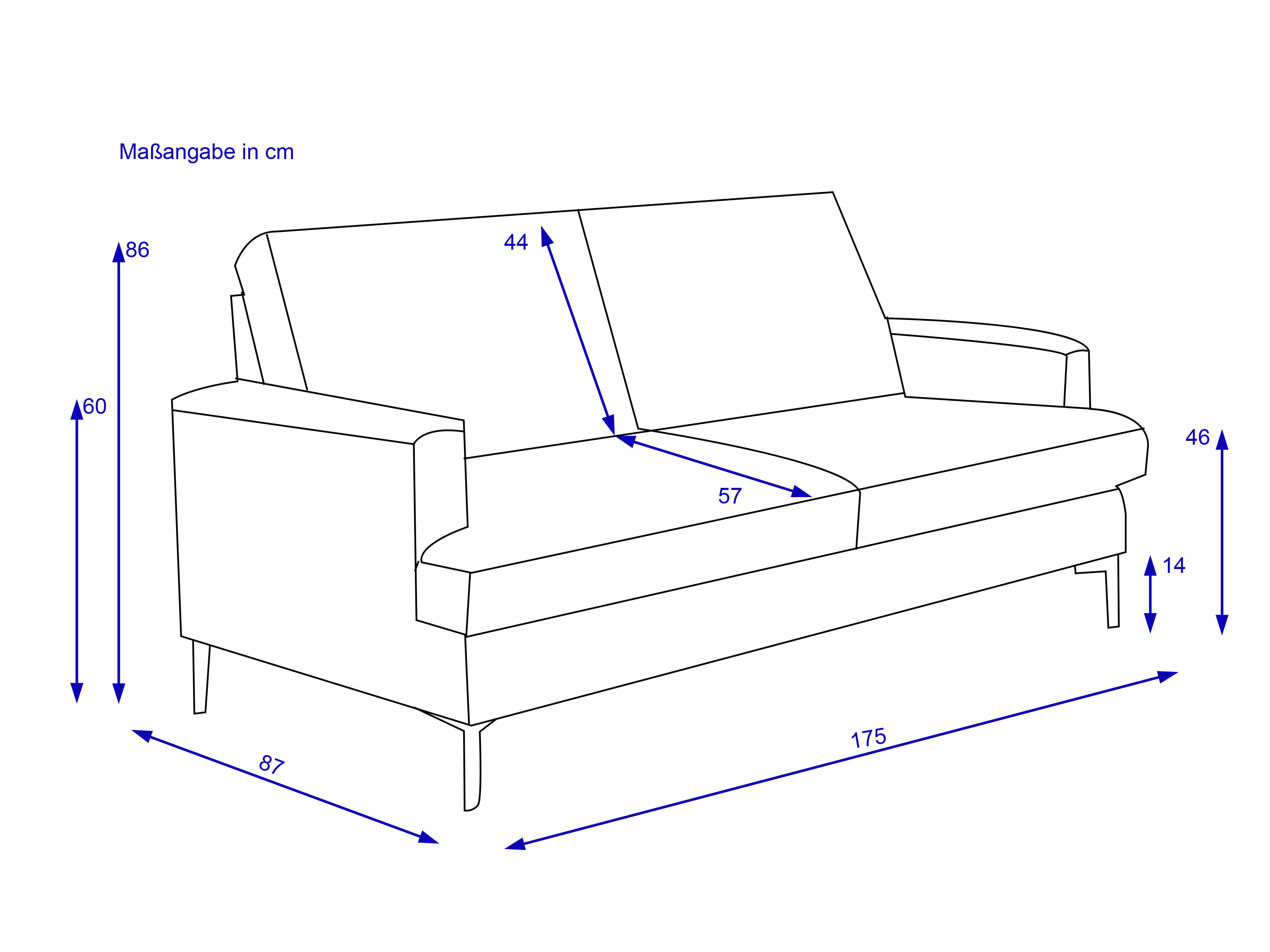 Sofa 3-Sitzer KALVIN