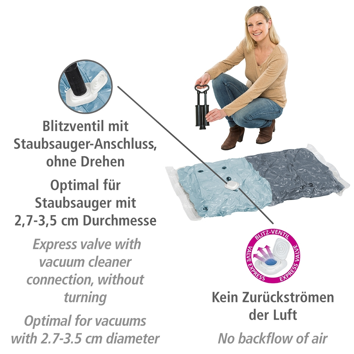 Vakuum Beutel REISE-SET