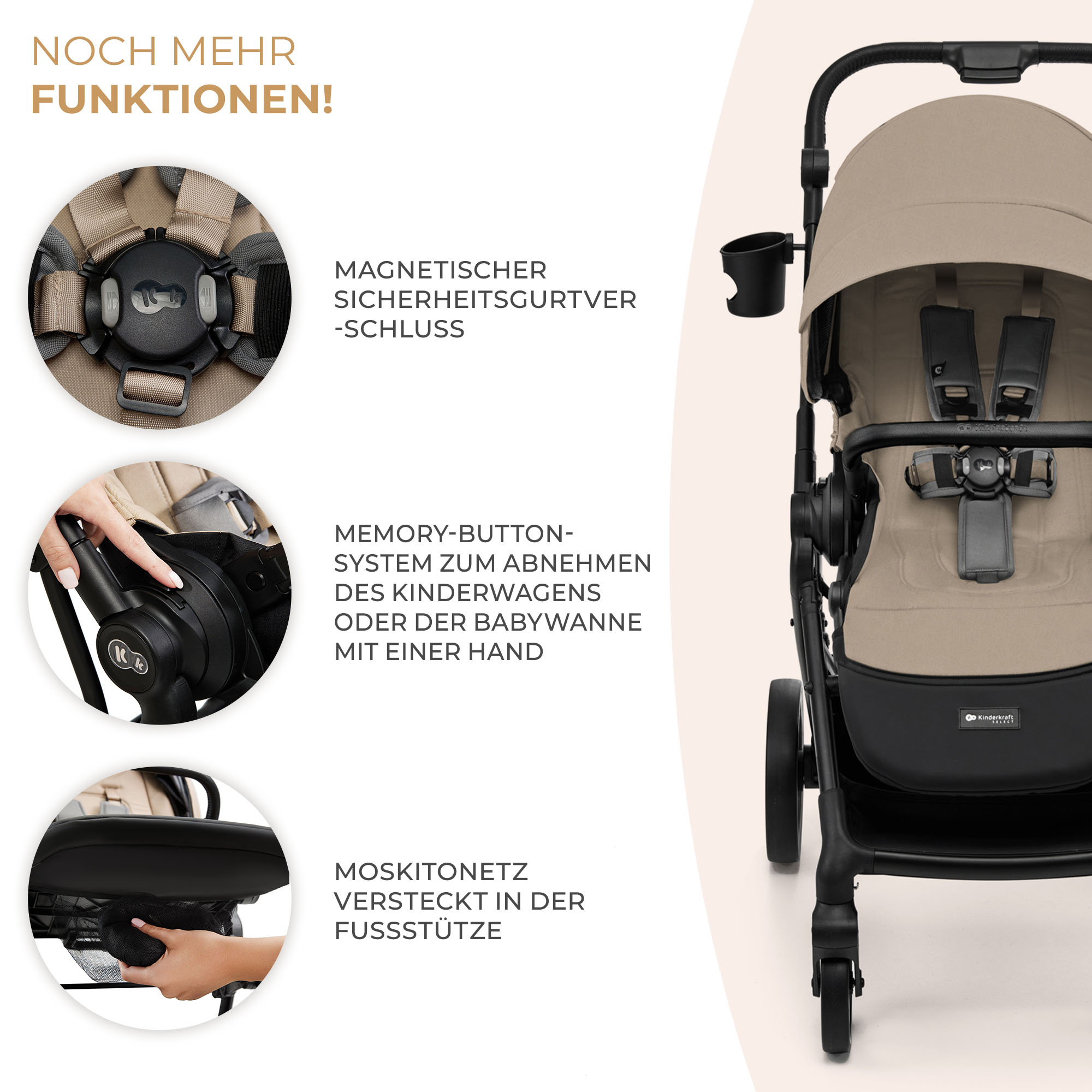 Kinderwagen 3in1 YOXI beige