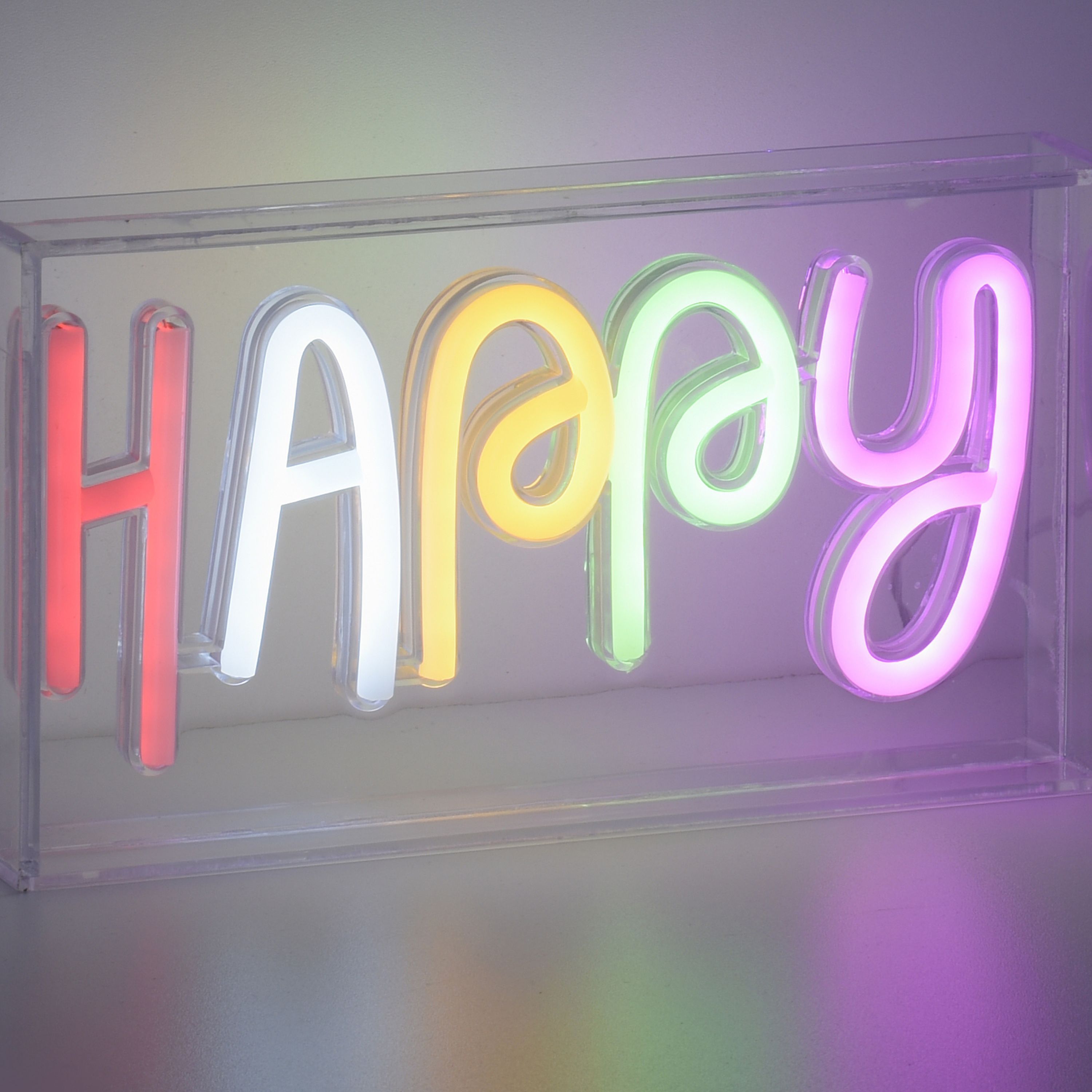 Leuchtobjekt HAPPY LED NEON