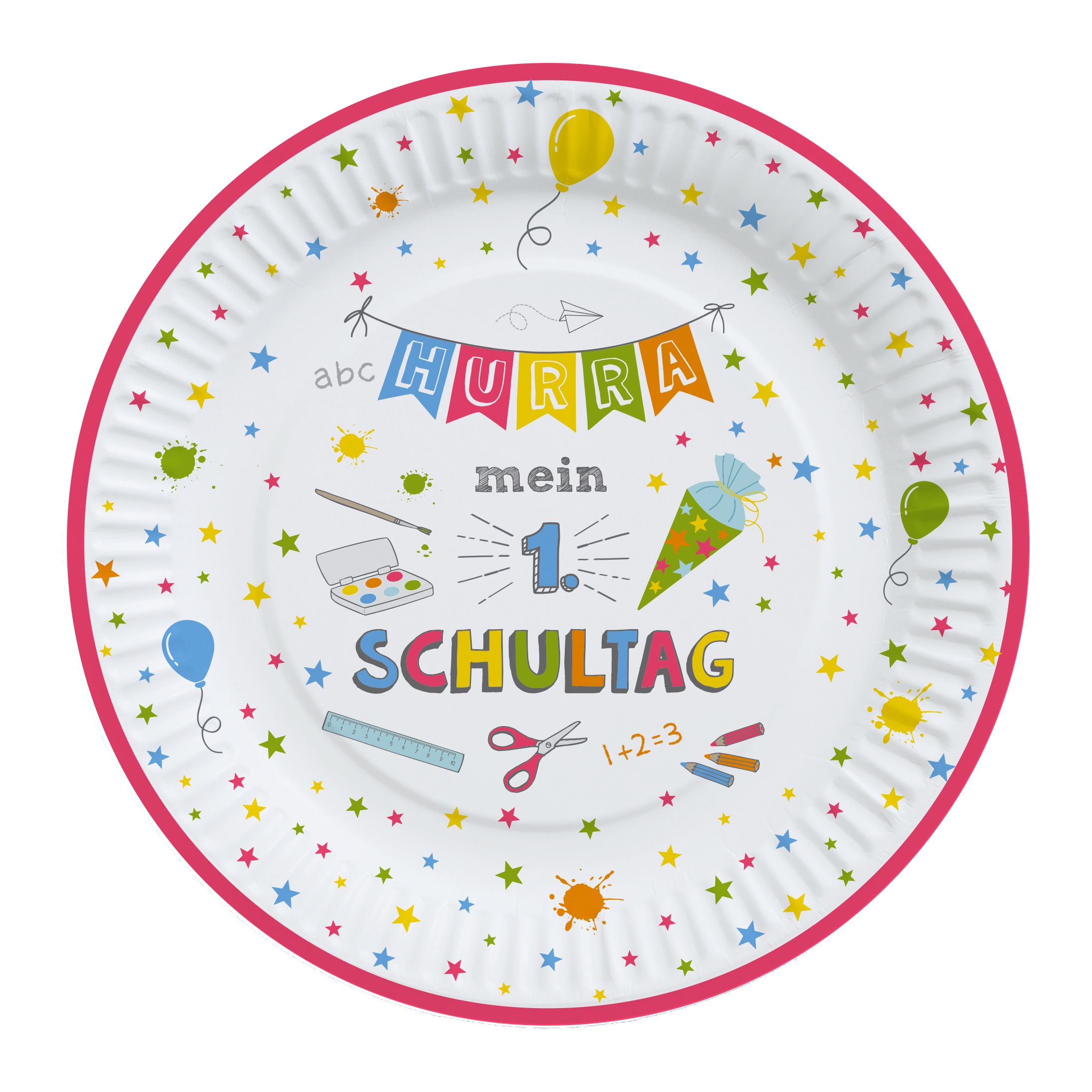 Pappteller-Set HURRA SCHULE