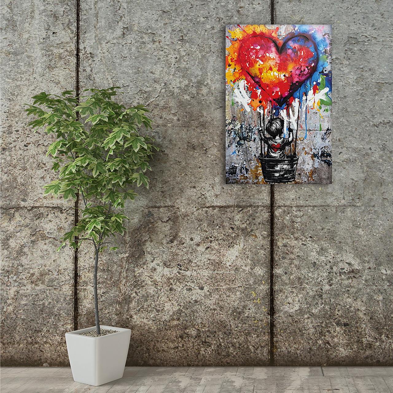 Keilrahmenbild LOVE BALLOON