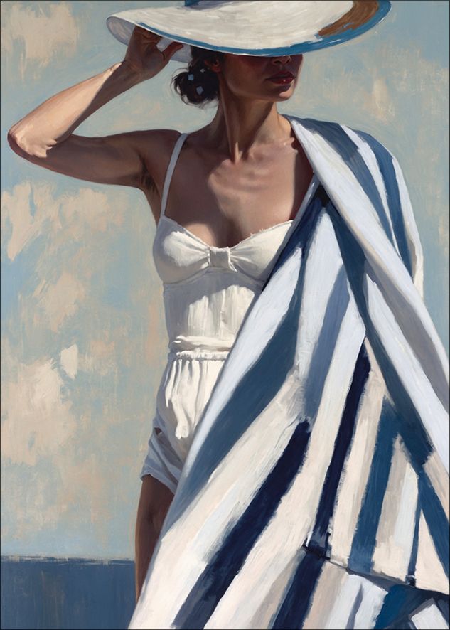 Aludibondbild GIRL ON BEACH