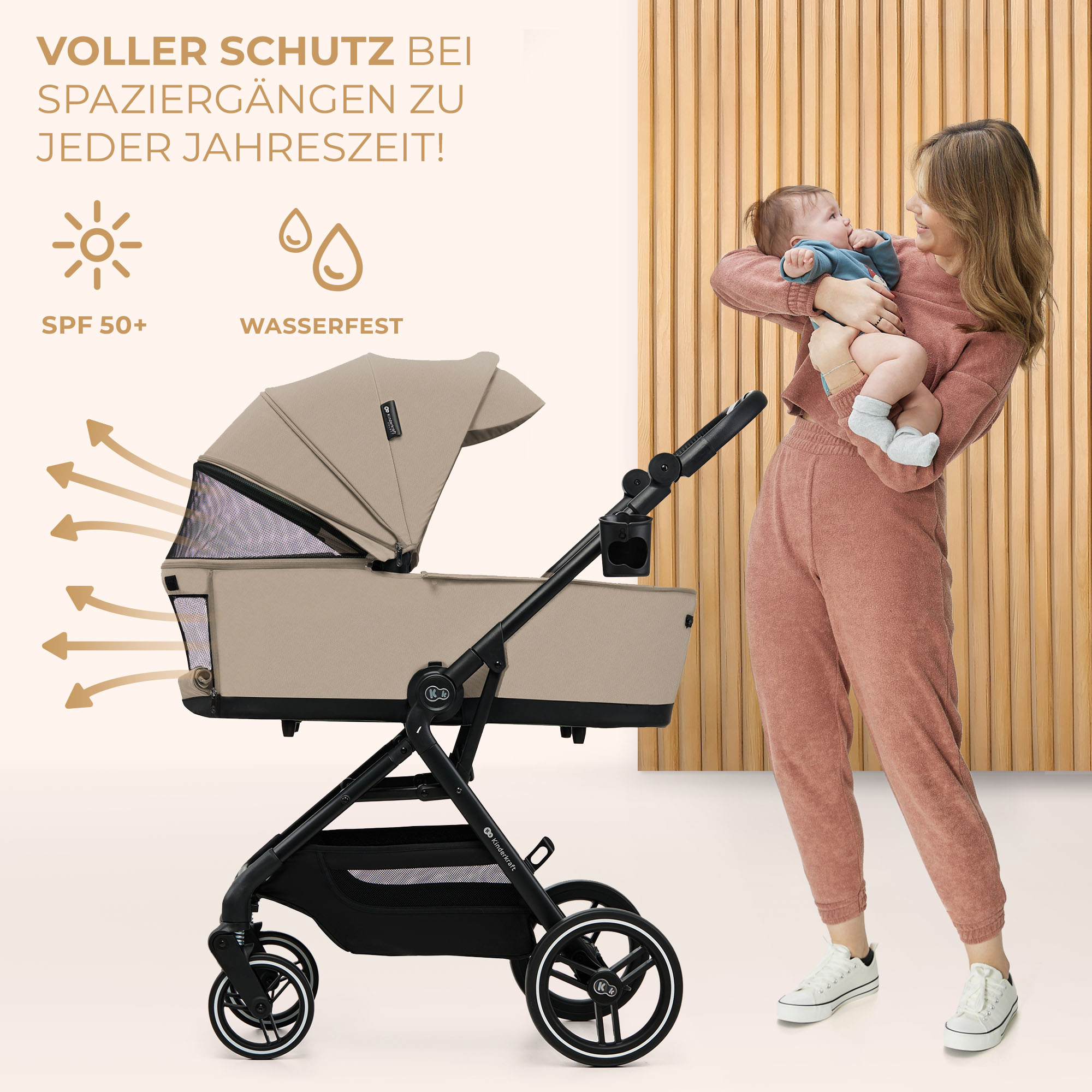 Kinderwagen 3in1 YOXI beige