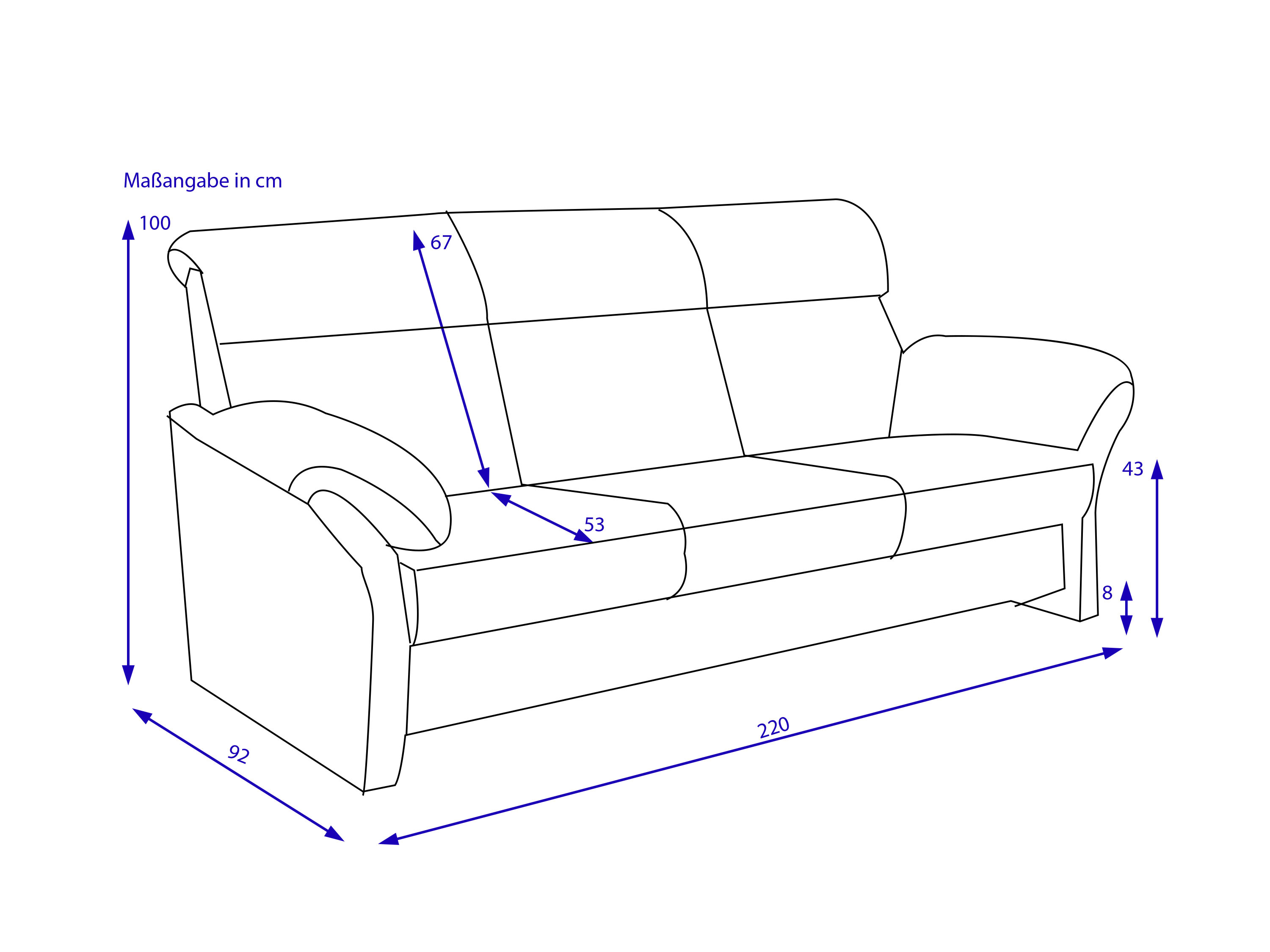 Sofa Rolf Weber 3 Sitzer SALLGAST