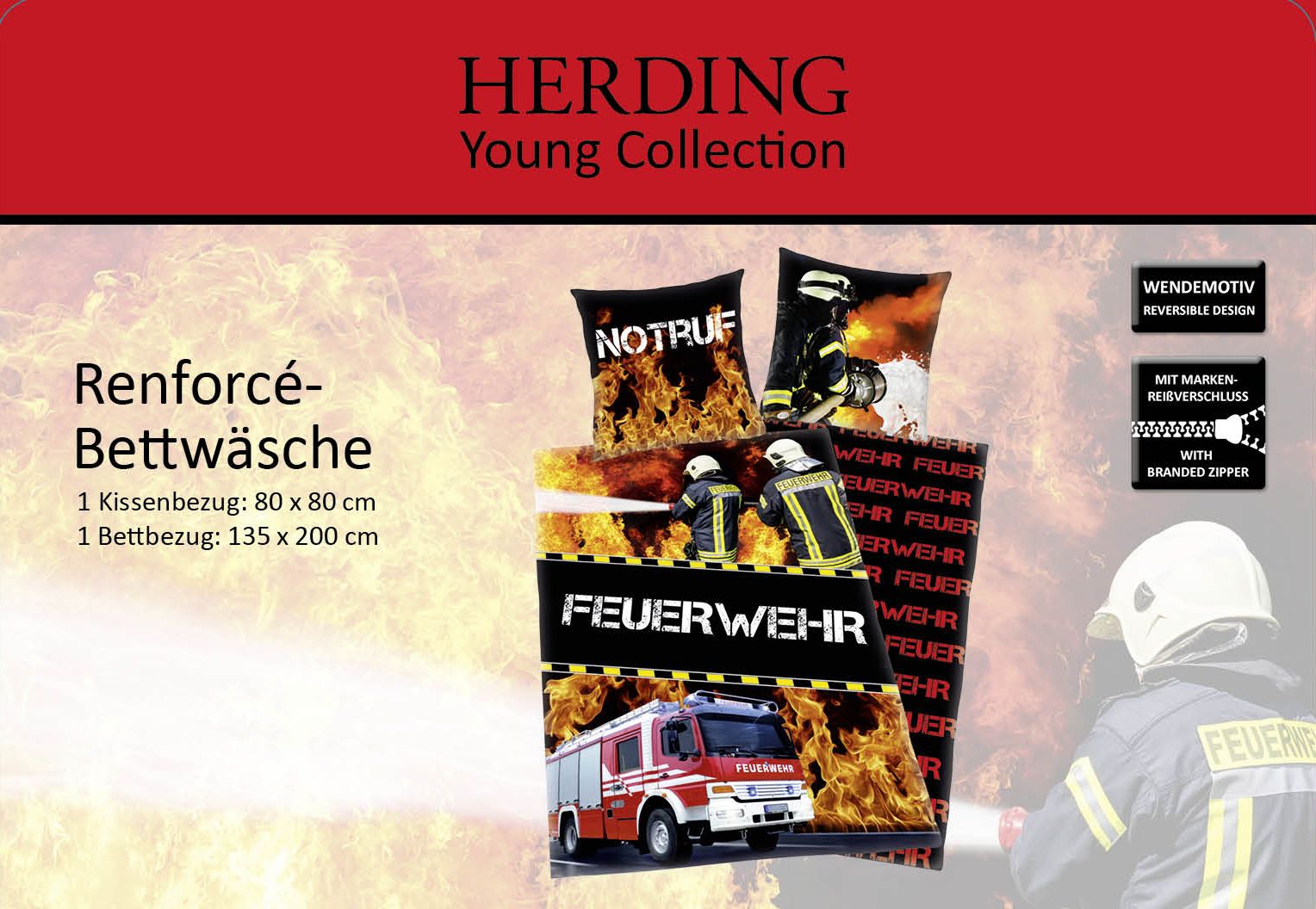 Bettwäsche Renforcé FEUERWEHR