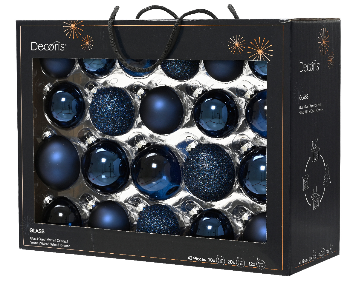 Weihnachtskugel-Box MAXI NACHTBLAU
