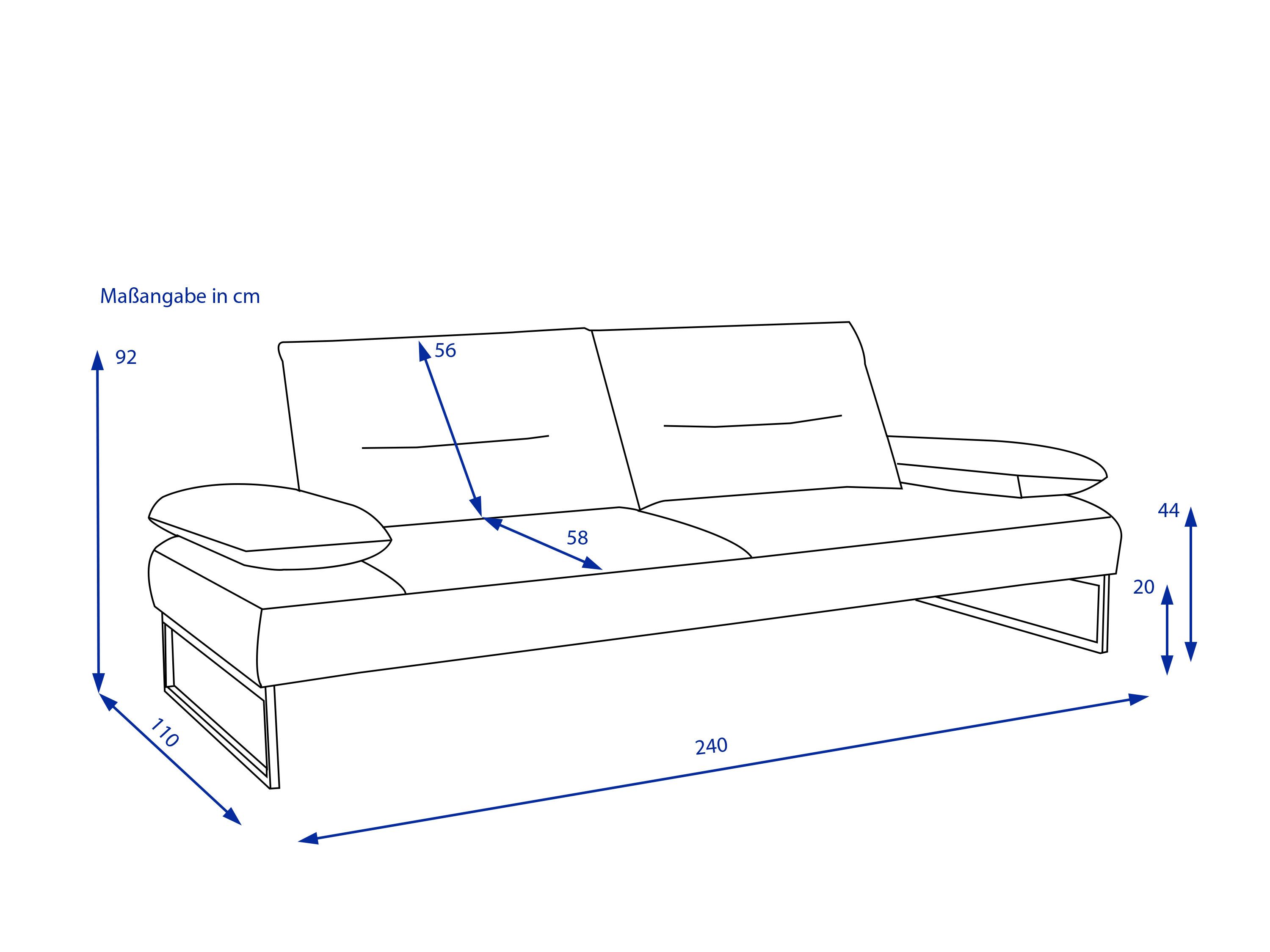 Sofa 3 Sitzer himolla 9360