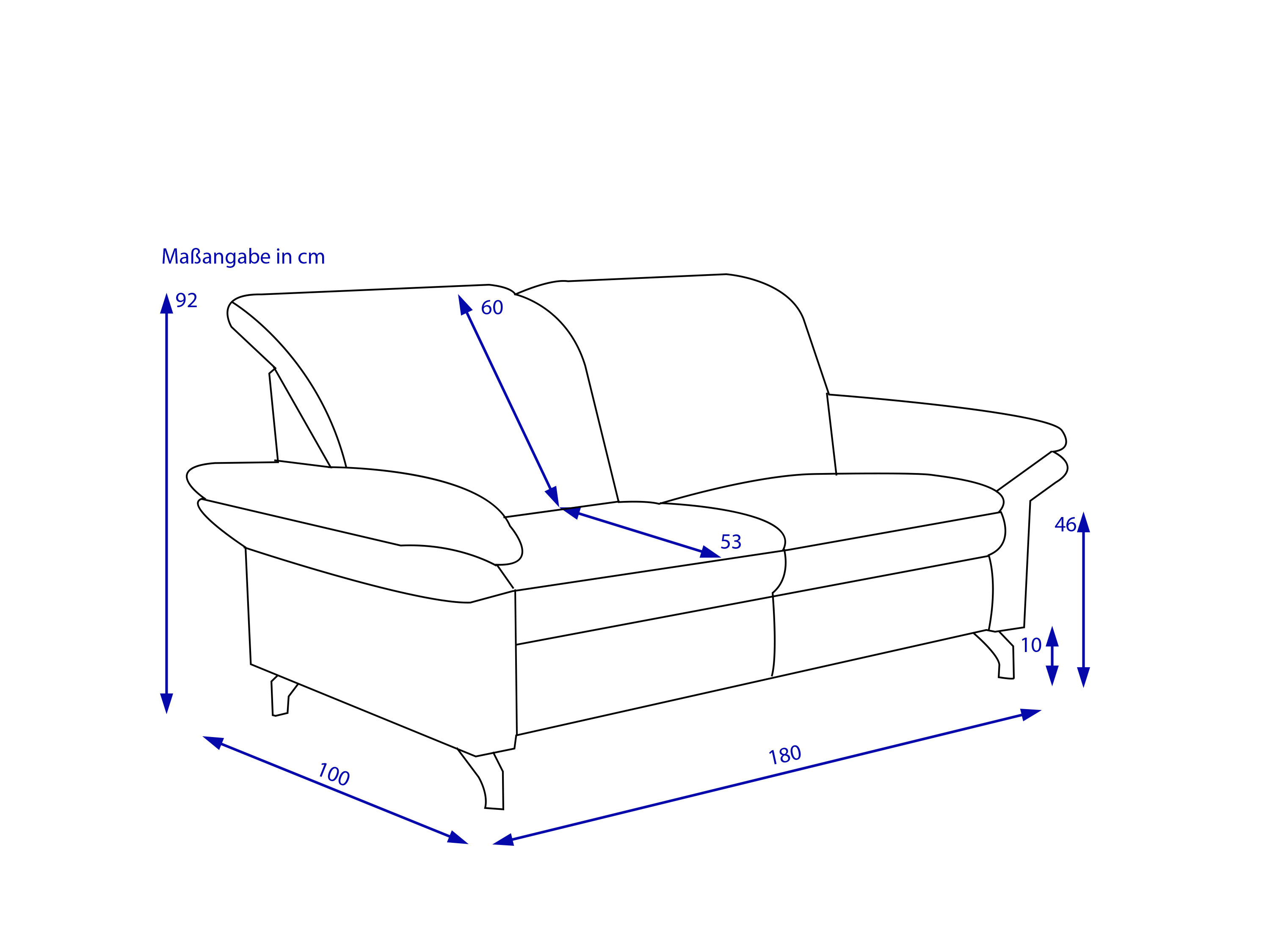 Sofa 2 Sitzer vito SARDENA