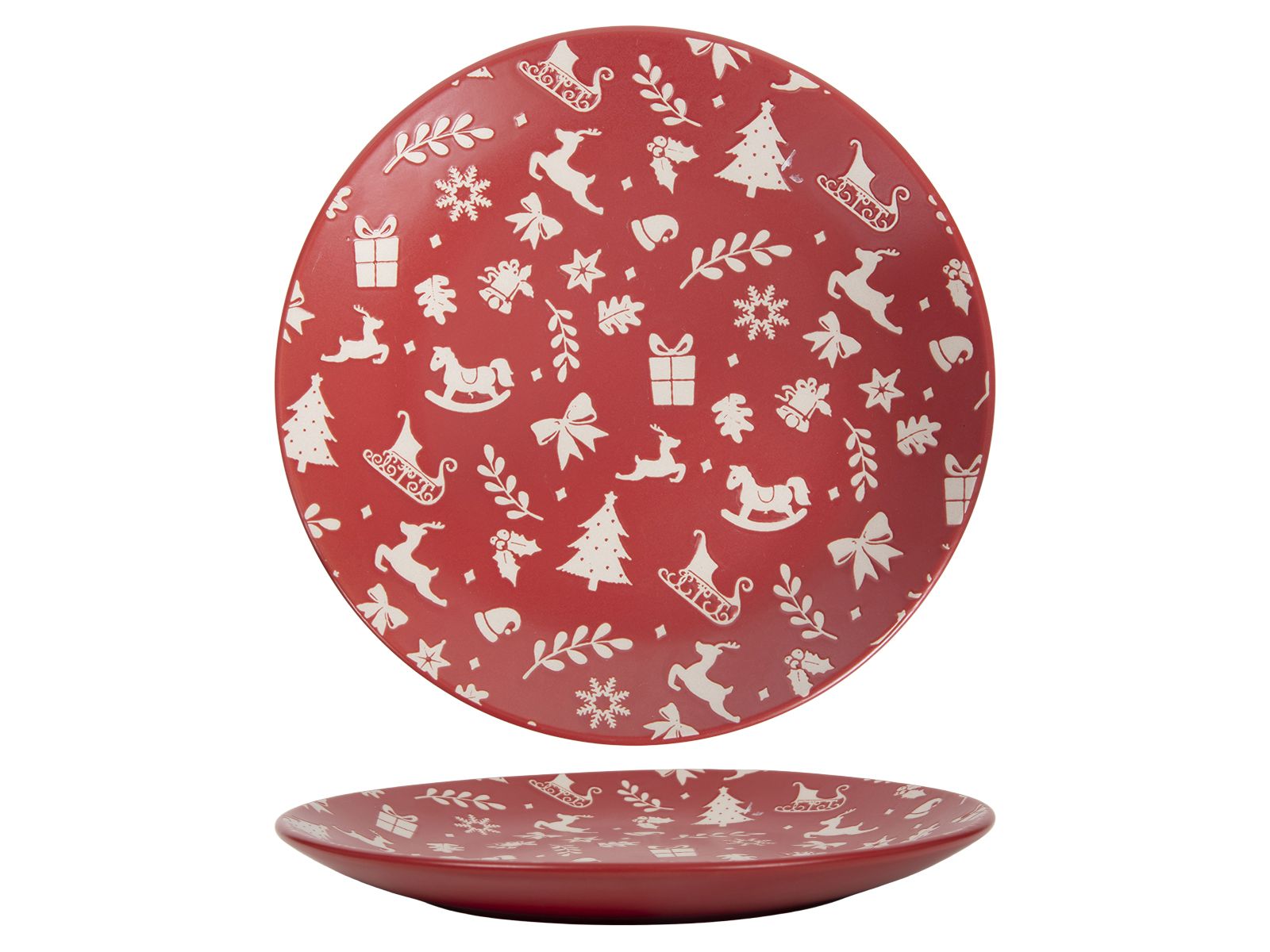 Speiseteller CHRISTMAS rot