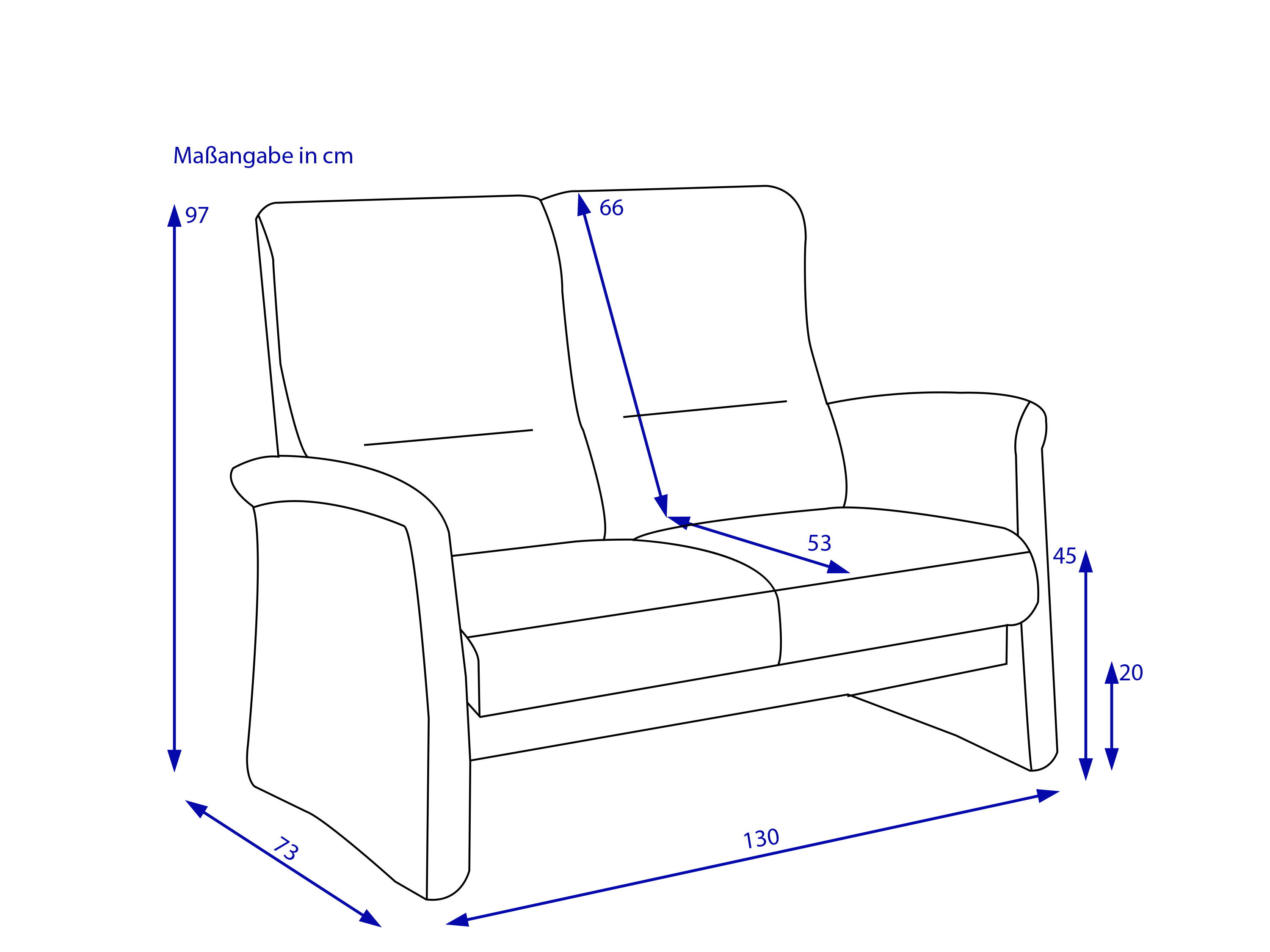 Sofa himolla 2 Sitzer BODENSEE 1