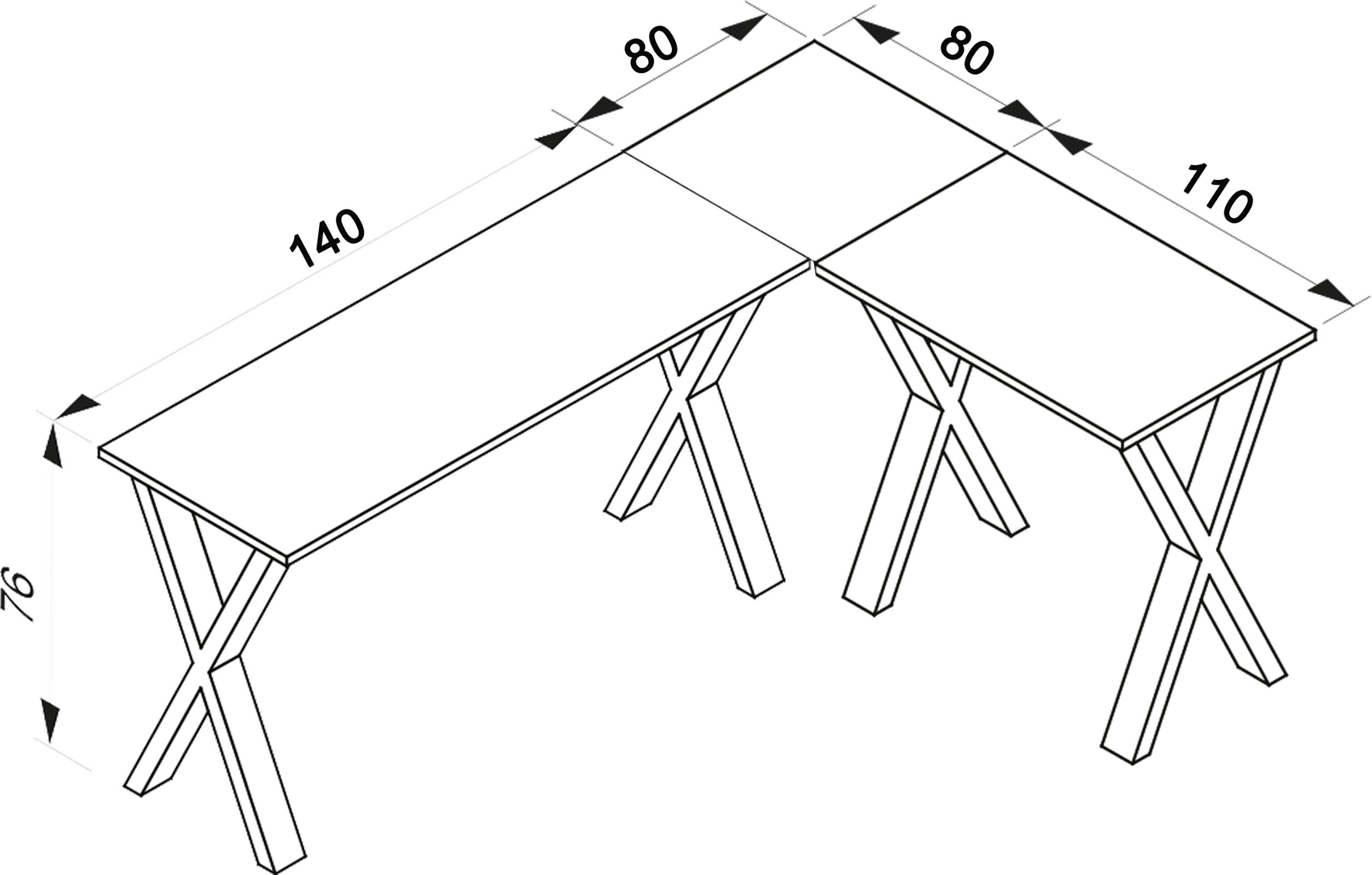 Eck-Schreibtisch LONA