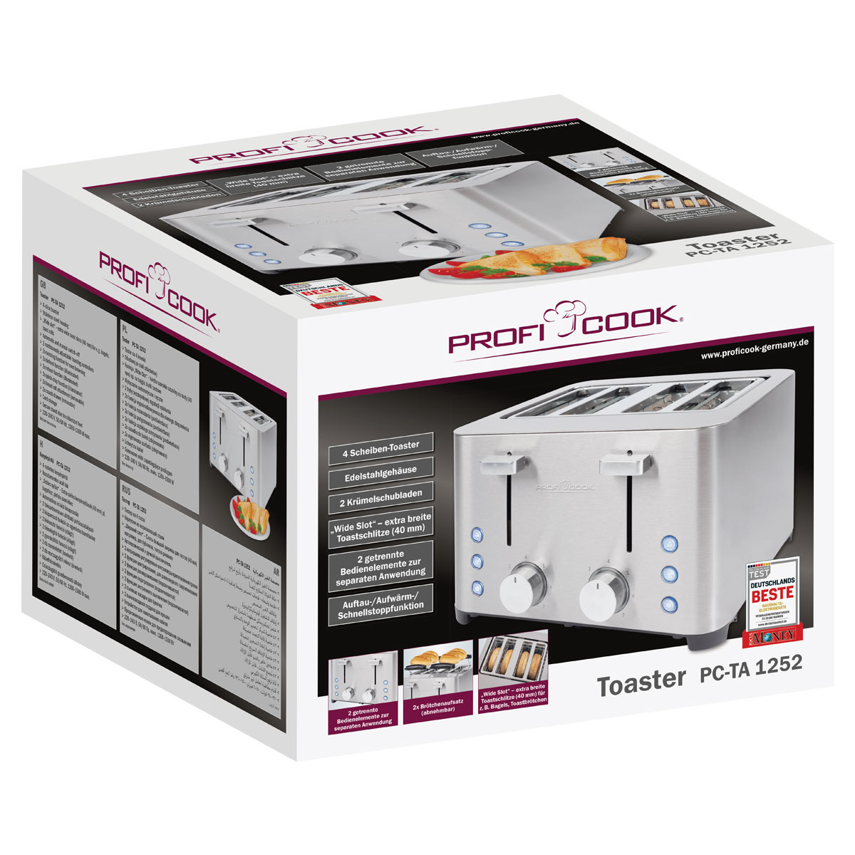 4-Scheiben-Toaster PROFICOOK