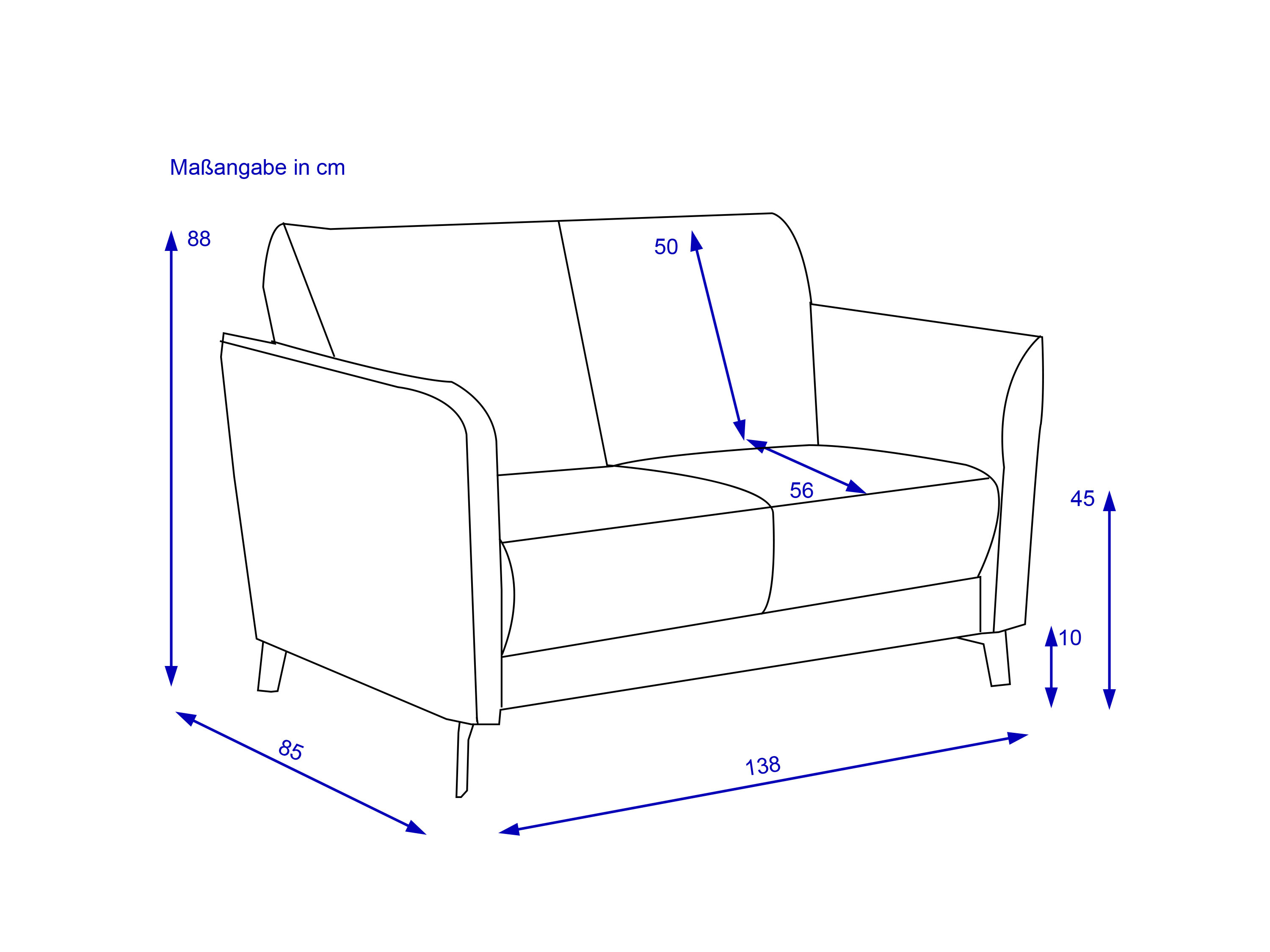 Sofa 2 Sitzer MONDO PIATTO