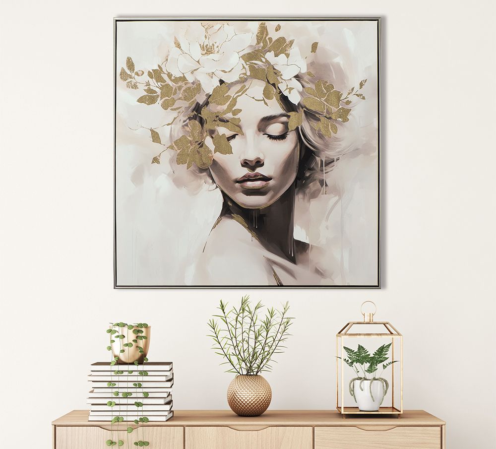Gemälde GOLD FLOWERED BEAUTY
