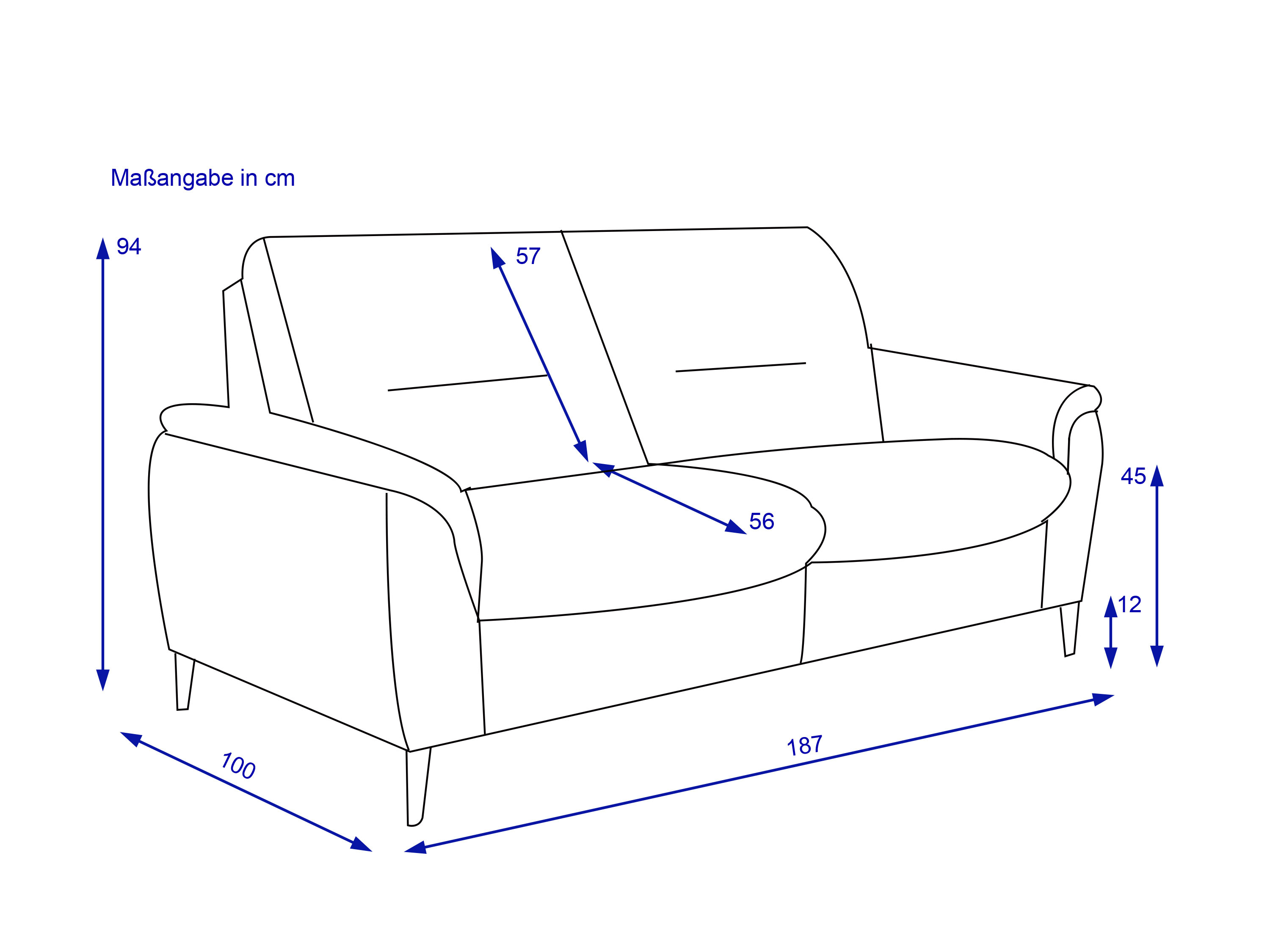Sofa 2,5 Sitzer MONDO PAGERO