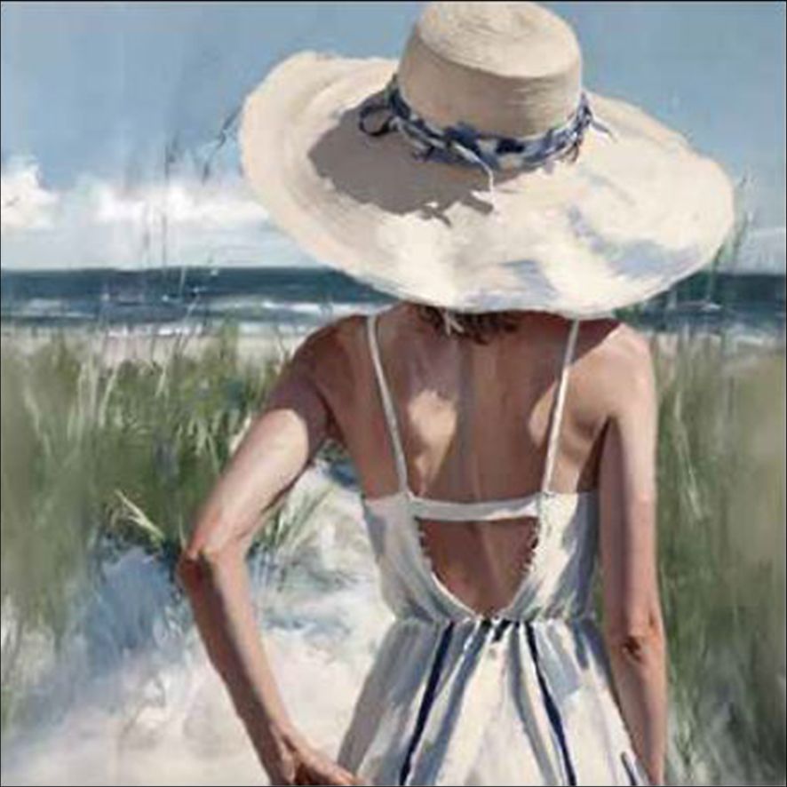 Aludibondbild GIRL ON BEACH