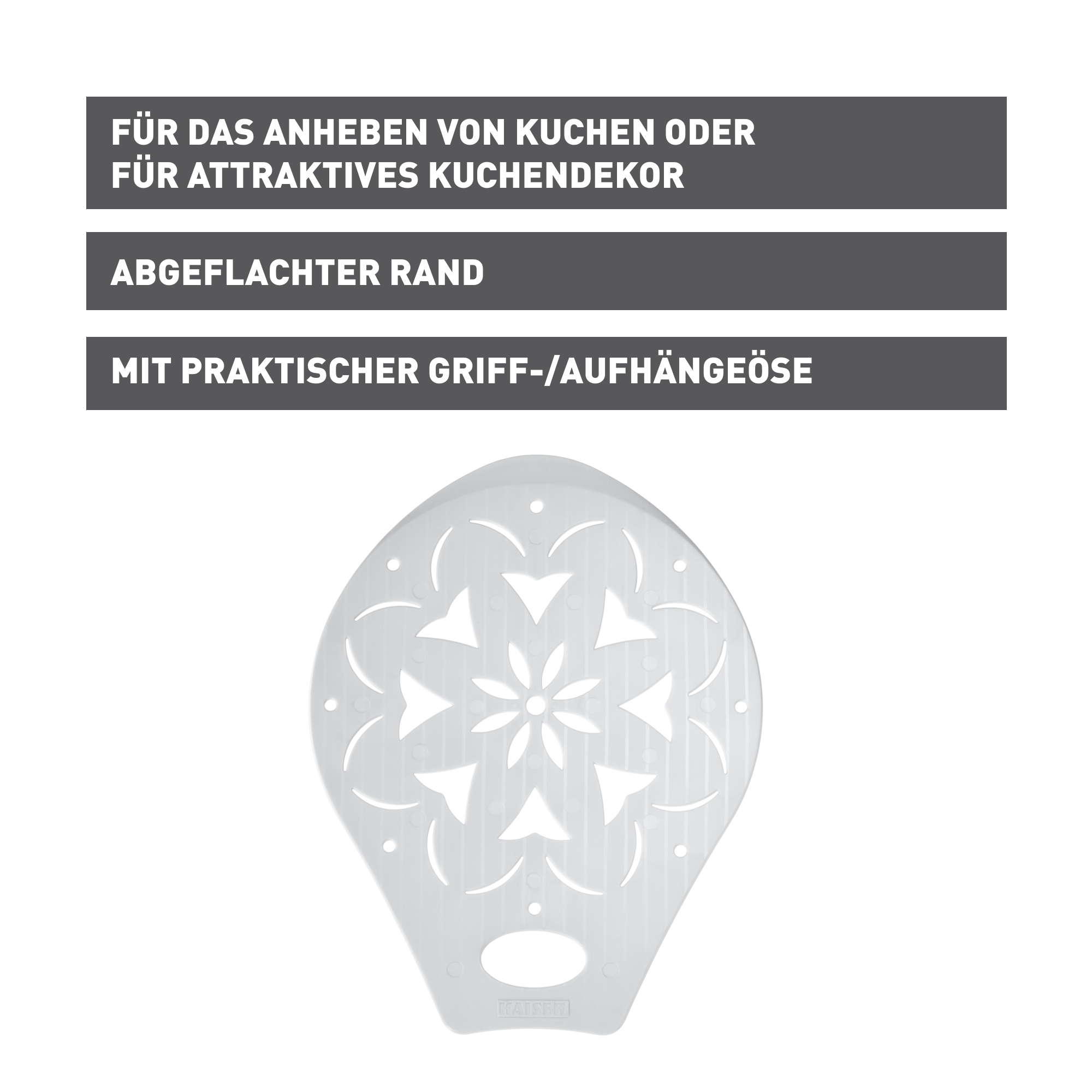 Kuchenheber/Dekorschablone KAISER