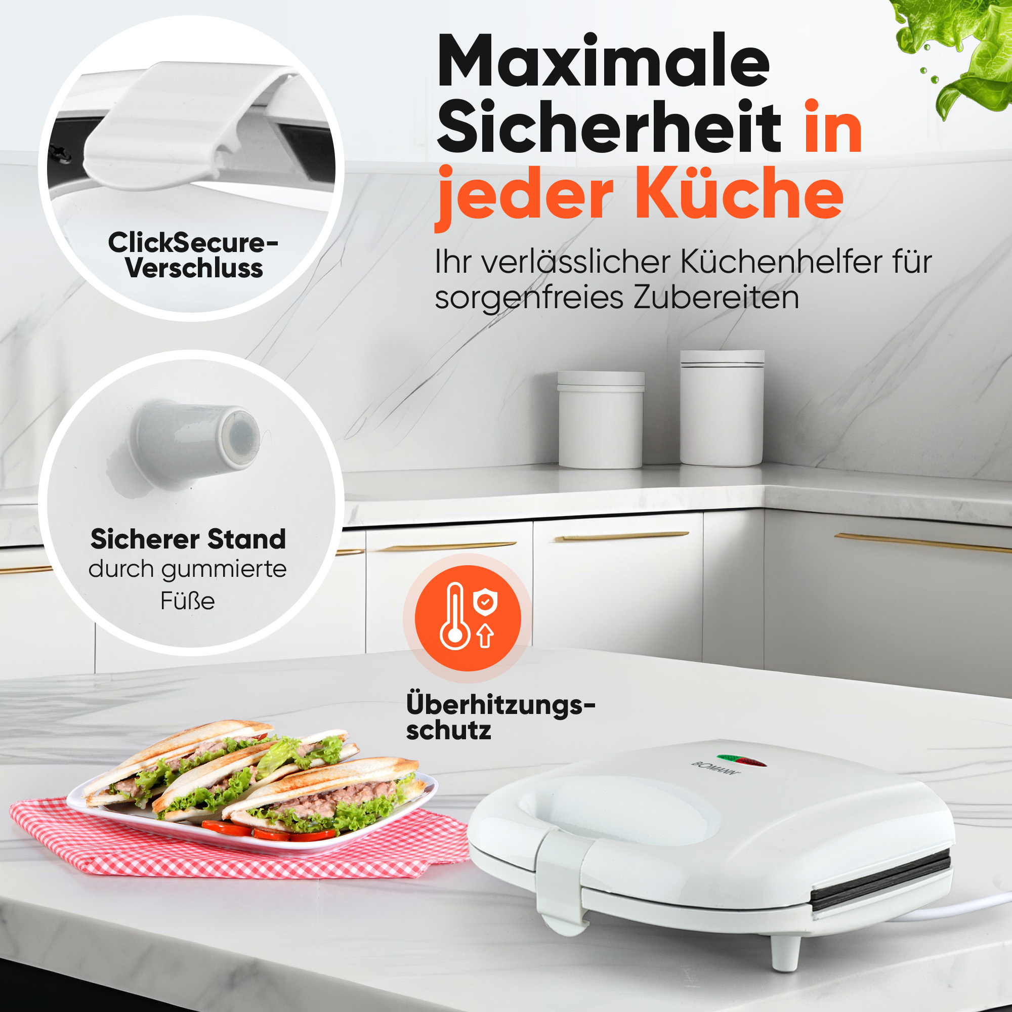 Sandwichtoaster WHITE
