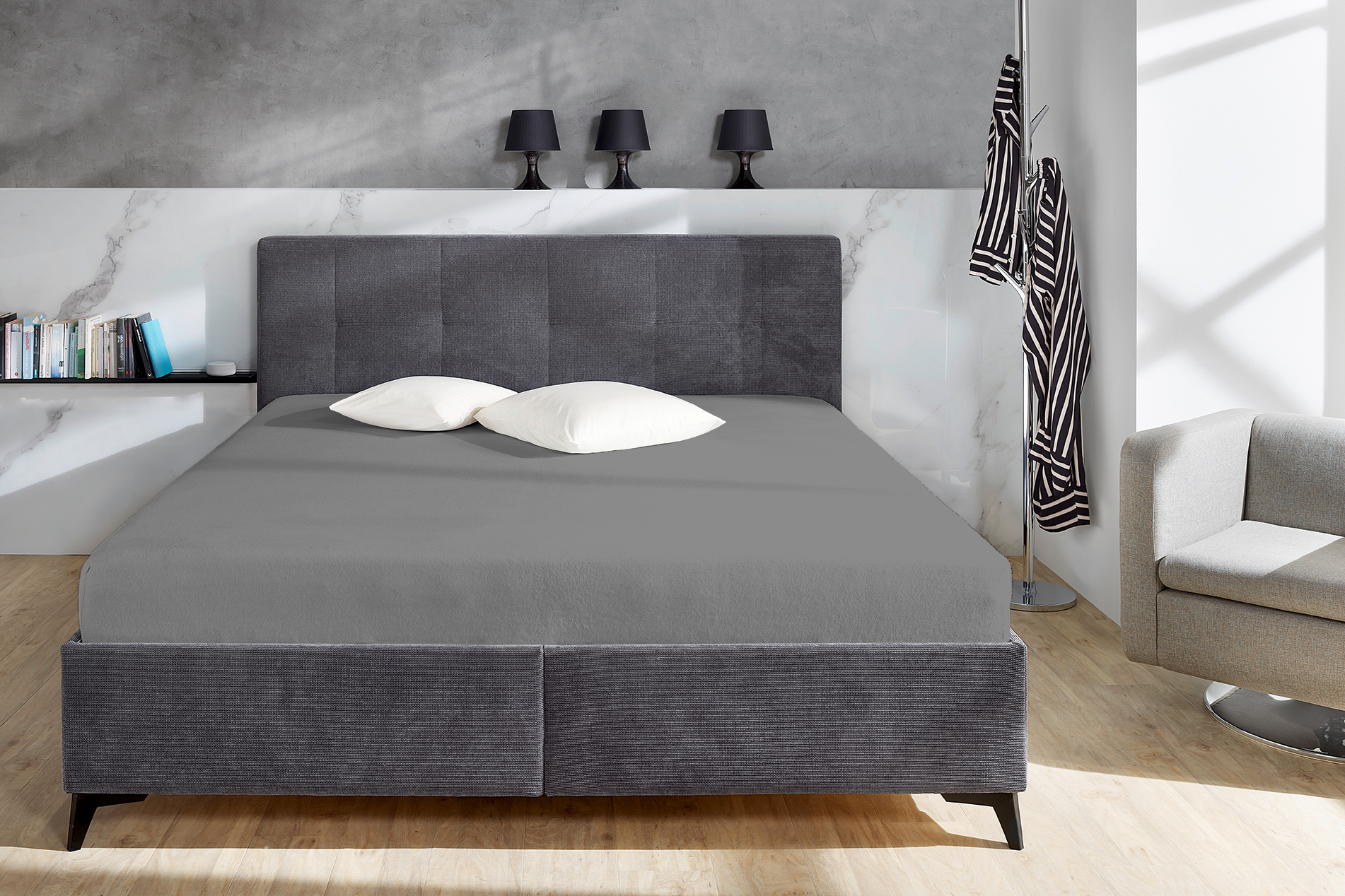 Spannbettlaken COZY anthrazit