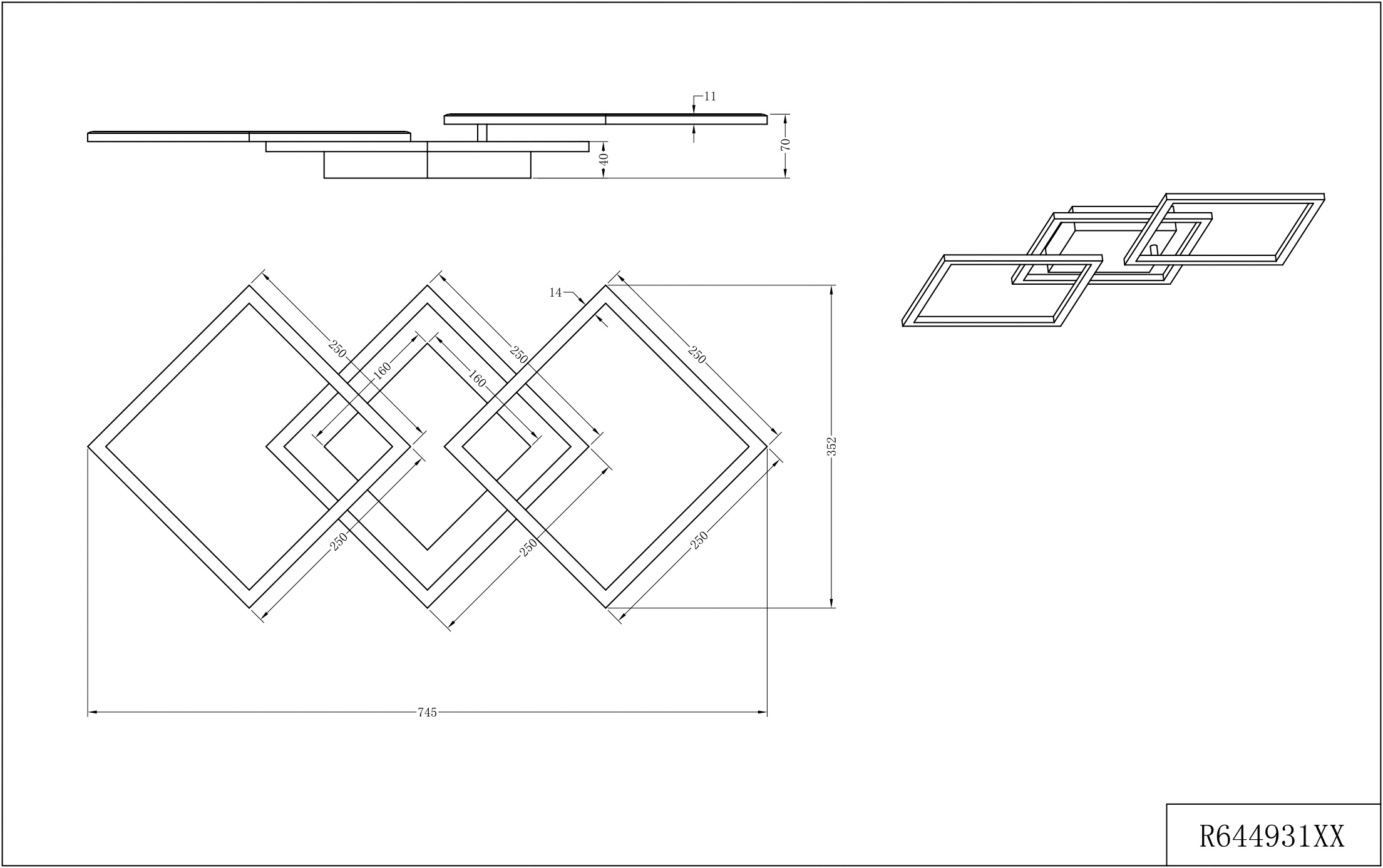 Deckenleuchte LED TRAIL