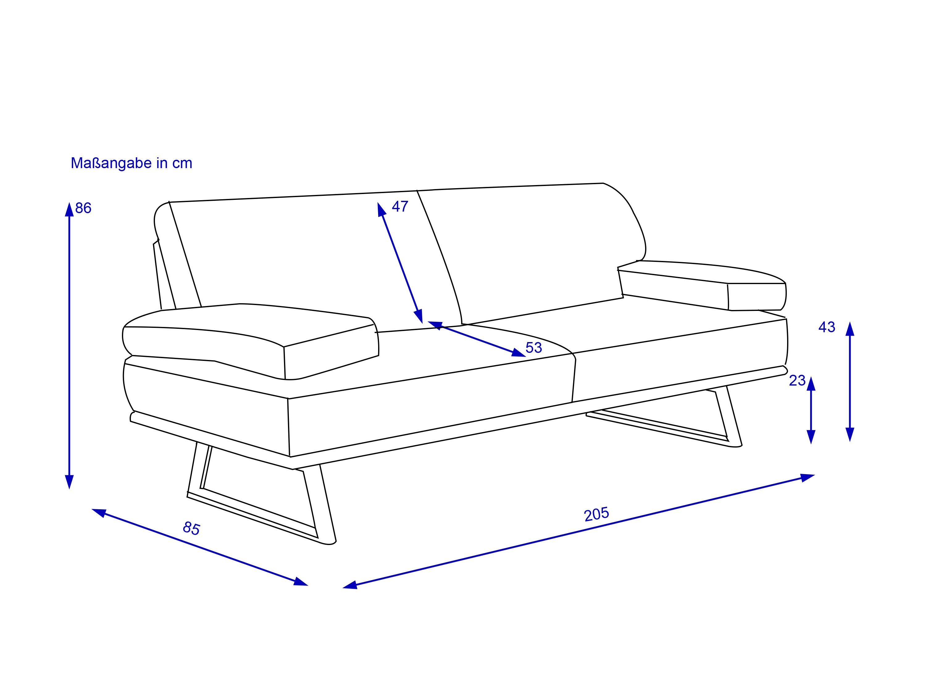 Sofa Rolf Weber 2,5 Sitzer SAYDA