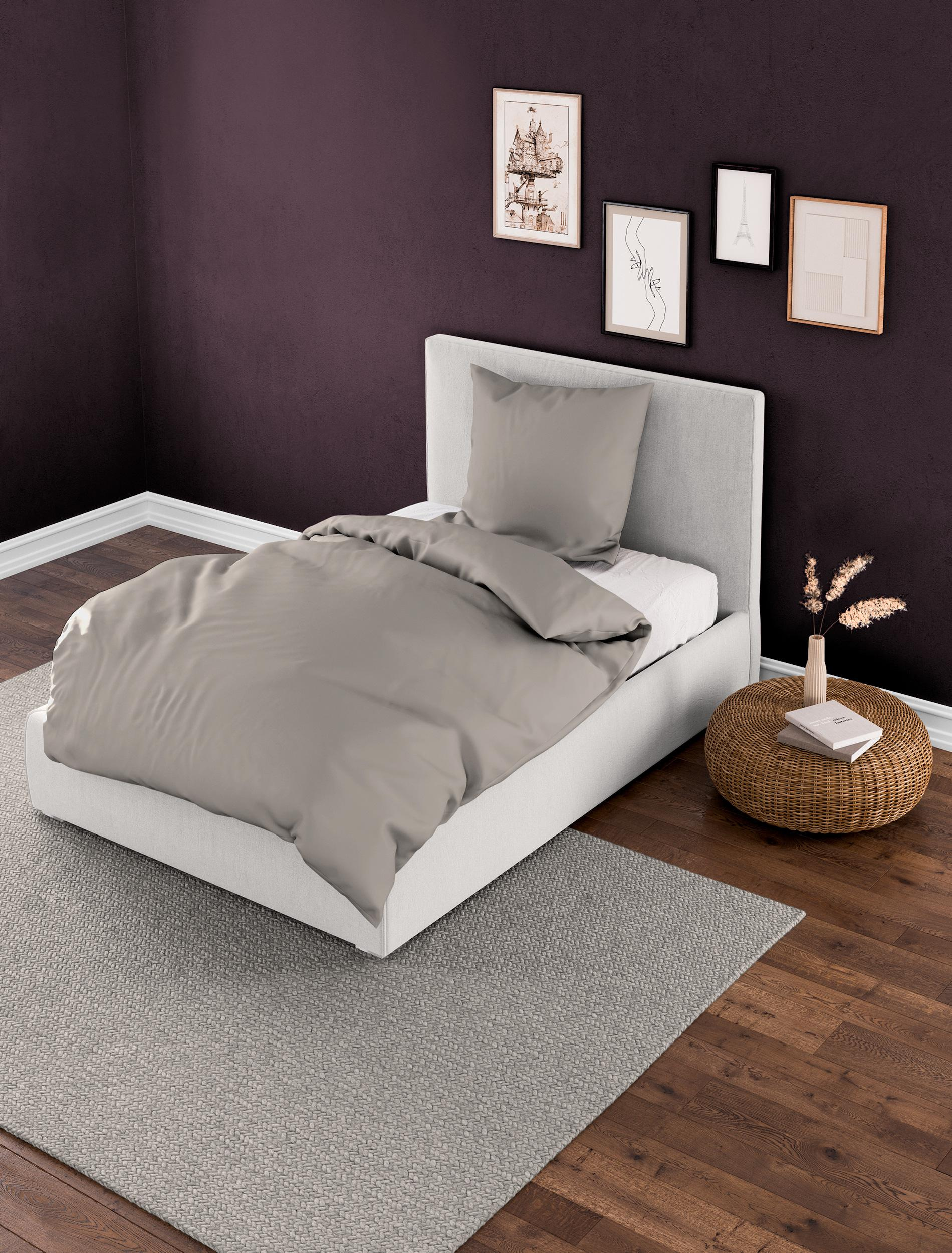 Bettwäsche Mako-Satin taupe