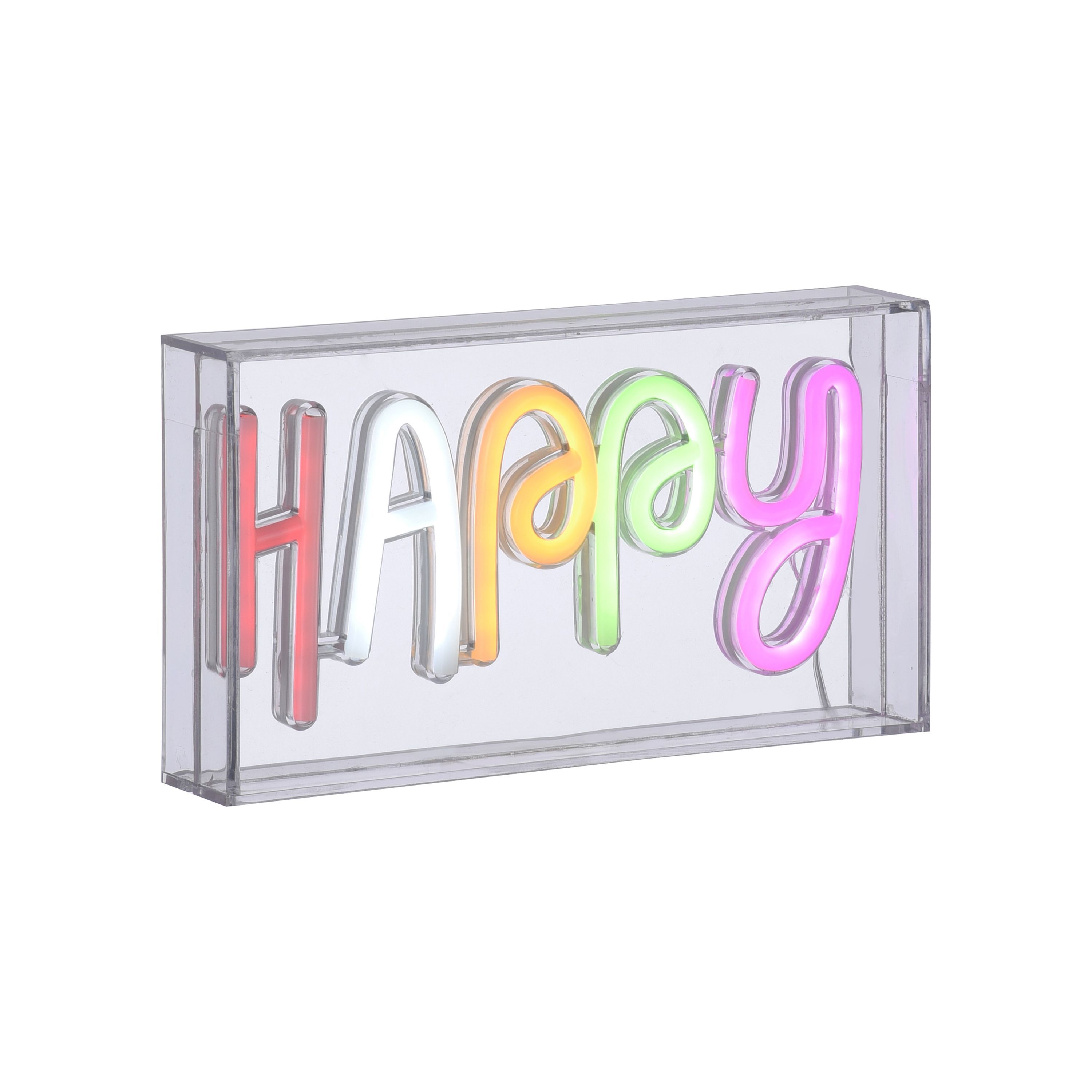 Leuchtobjekt HAPPY LED NEON