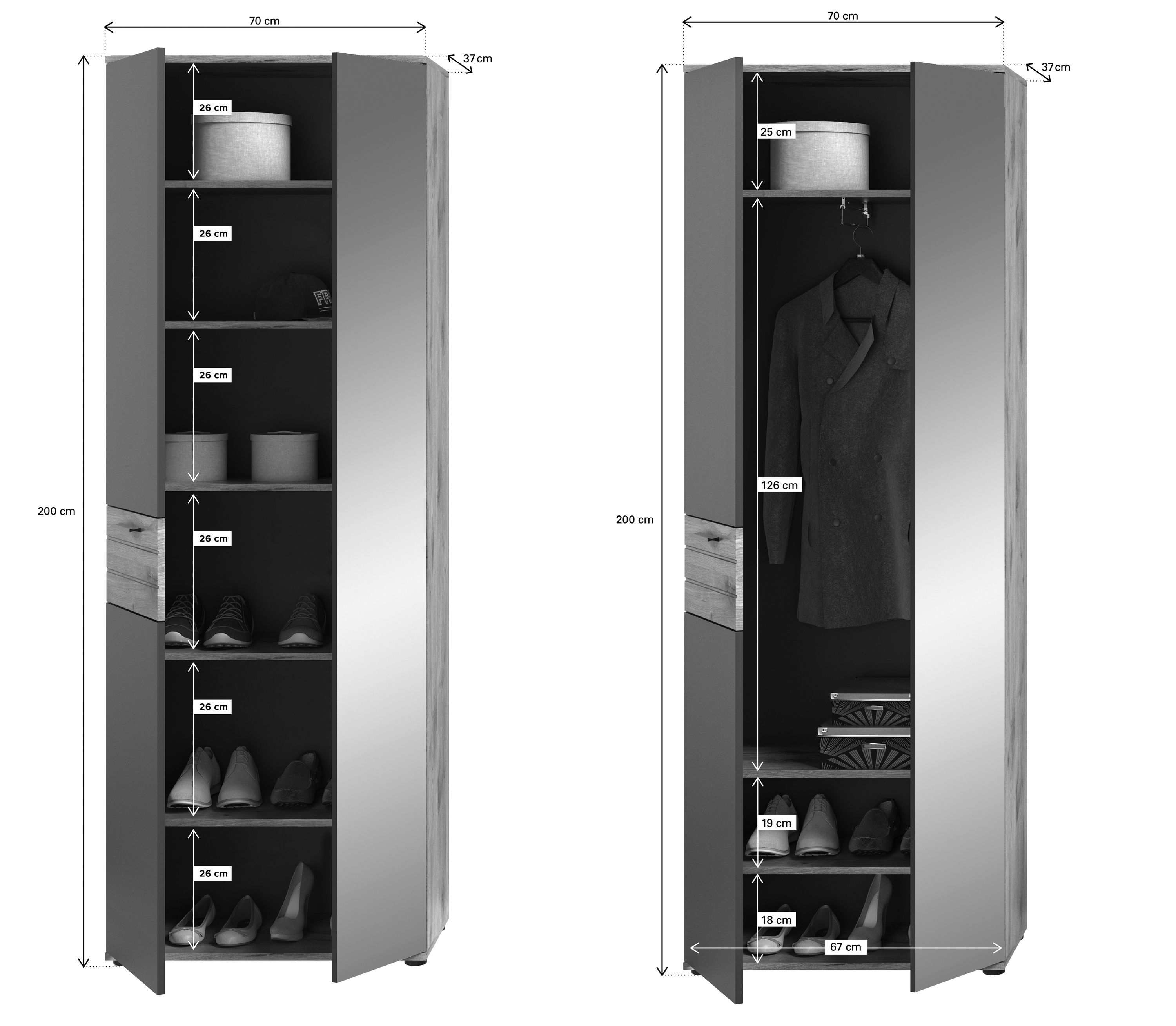 Garderobenschrank MASON