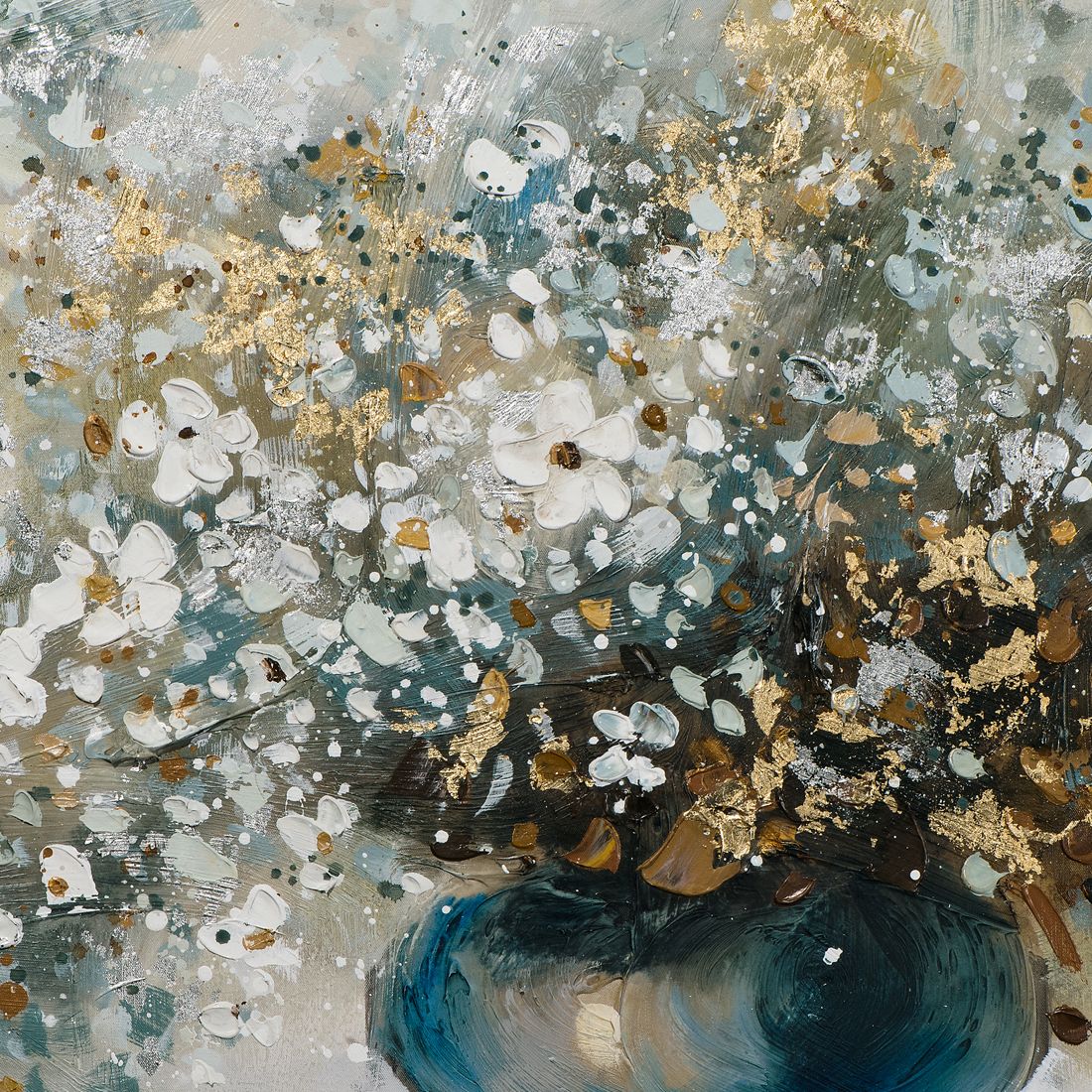 Gemälde STRAUSS MIT WILDBLUMEN