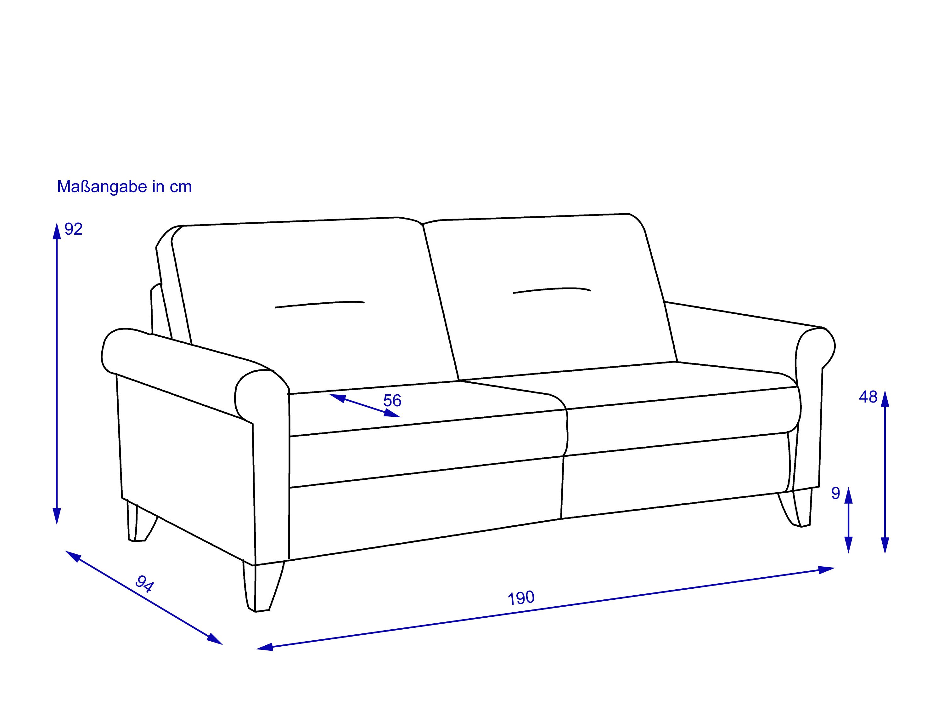 Sofa SANSIBAR 3 Sitzer RÜGEN PLUS