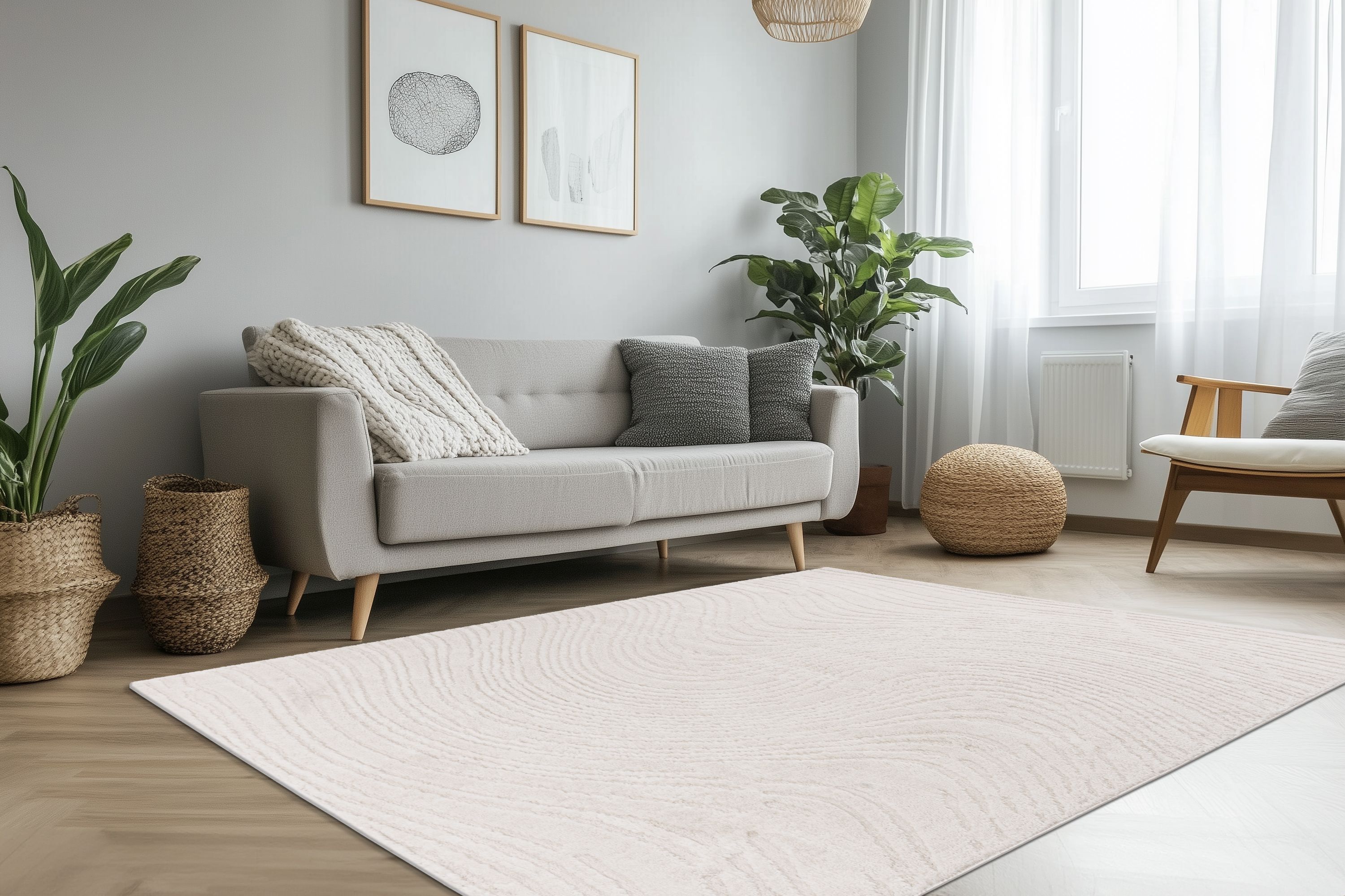 Teppich LOTUS elfenbein