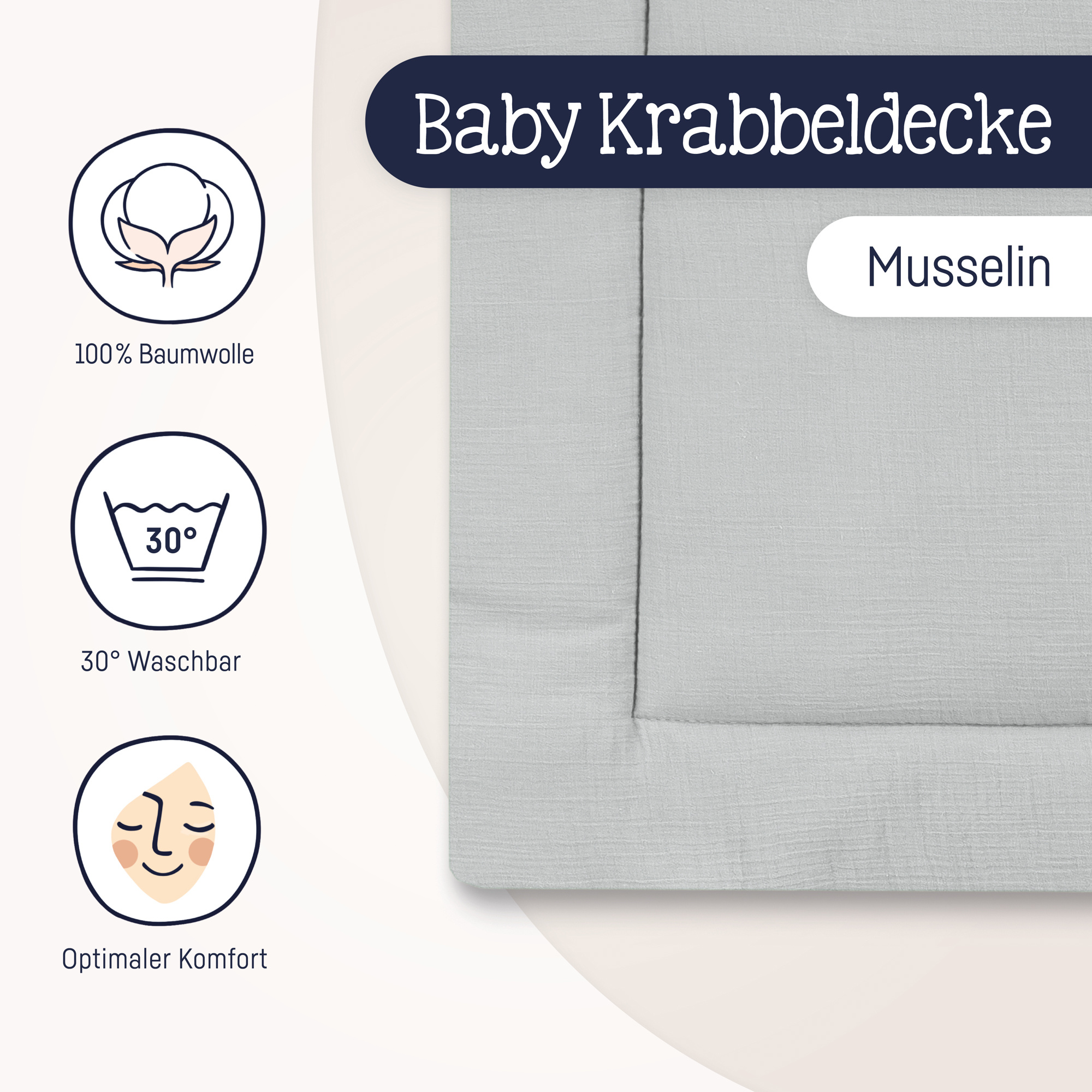 Krabbeldecke ZÖLLNER Musselin
