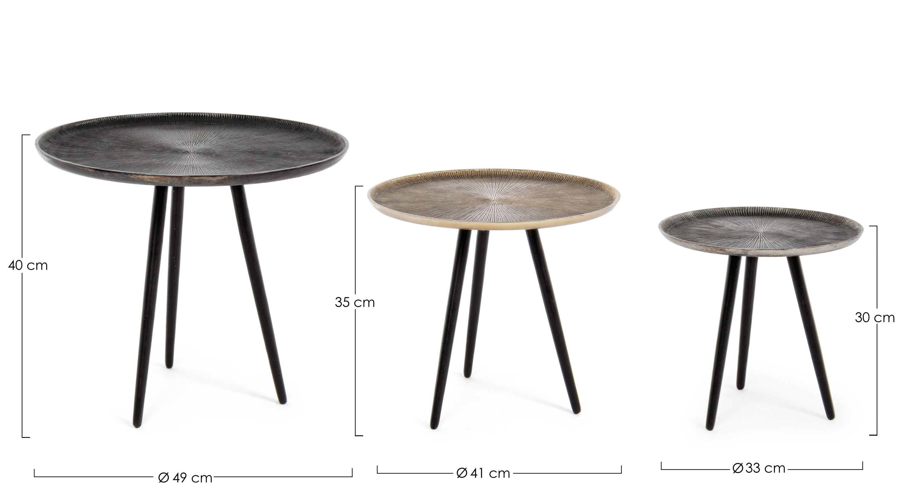 Beistelltisch TAHIR 3er Set