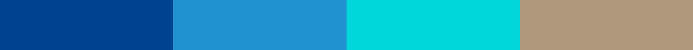 Farben Sattes Blau, Blau, Türkis und Sand