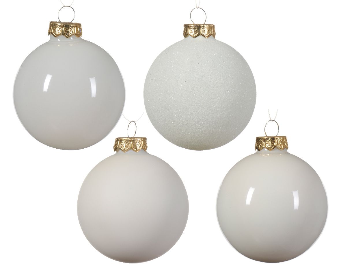 Weihnachtskugel-Box MAXI WOLLWEISS