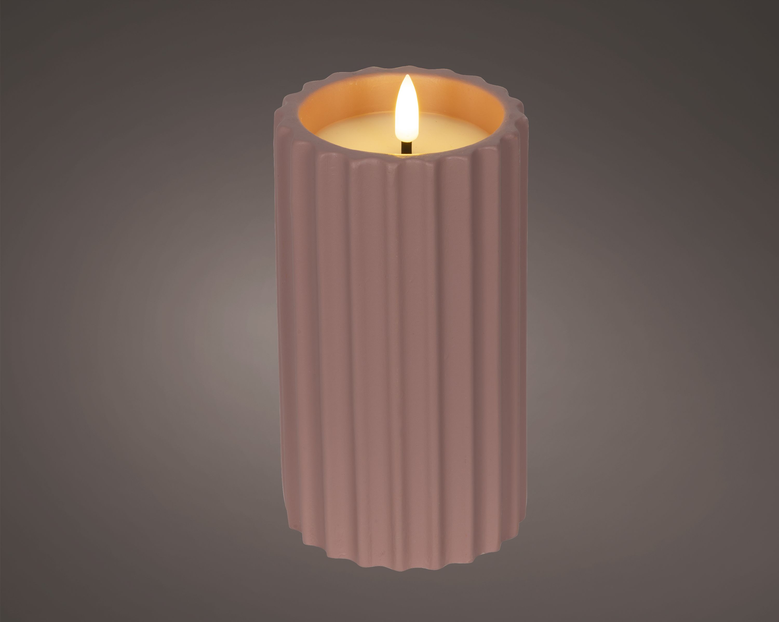 Kerze LED BETON pink