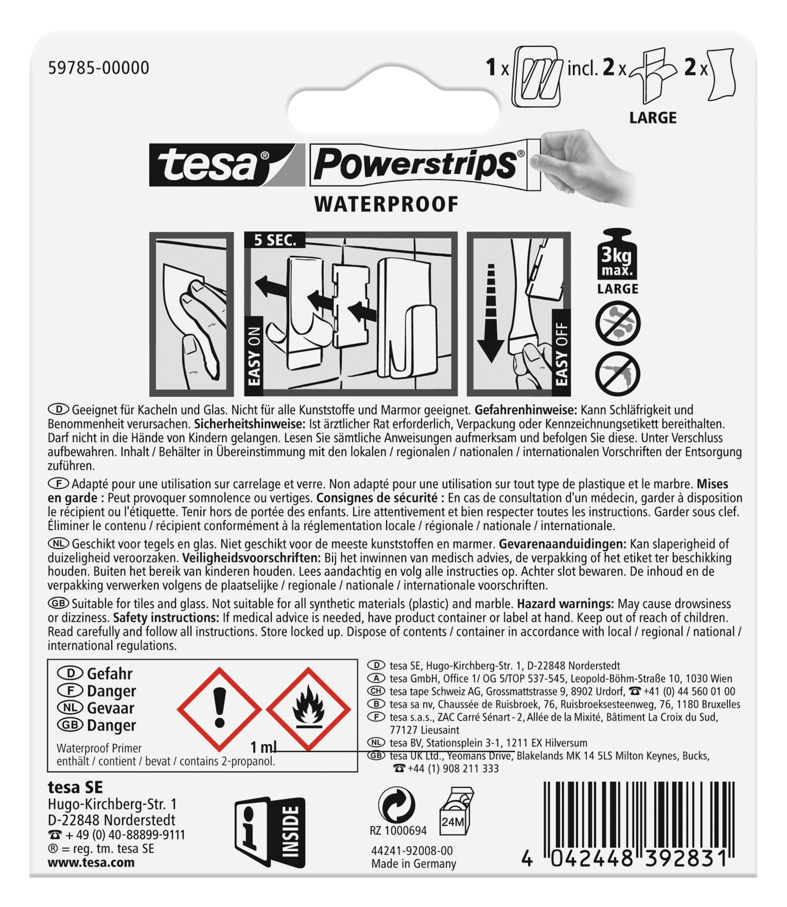 Haken tesa POWERSTRIPS