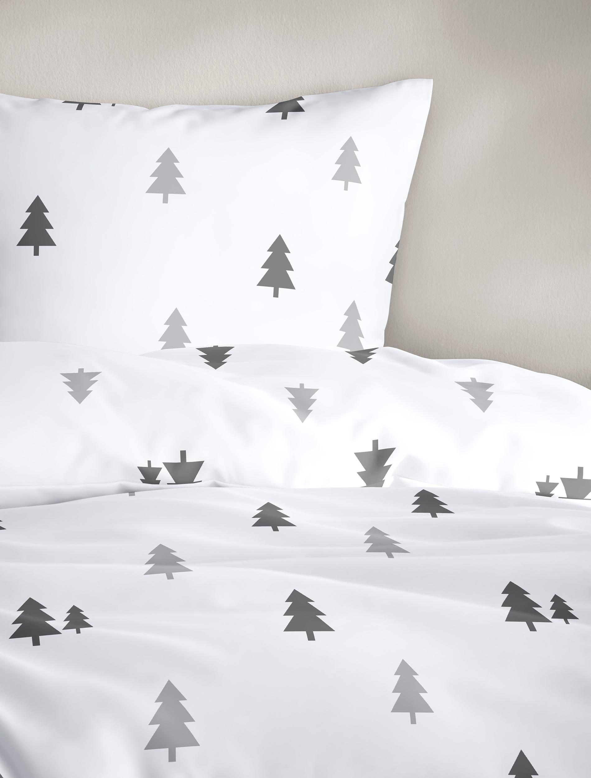 Bettwäsche Mako-Satin silber